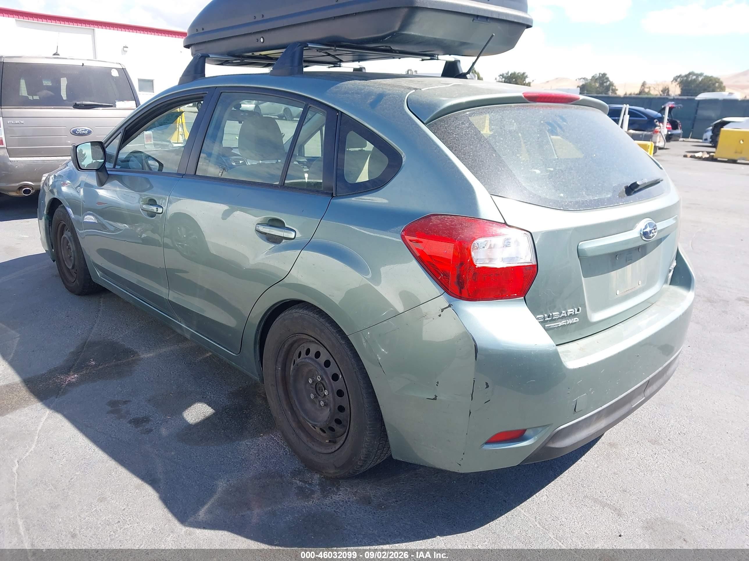 2014 Subaru Impreza 2.0i Green vin: JF1GPAA65E8268625