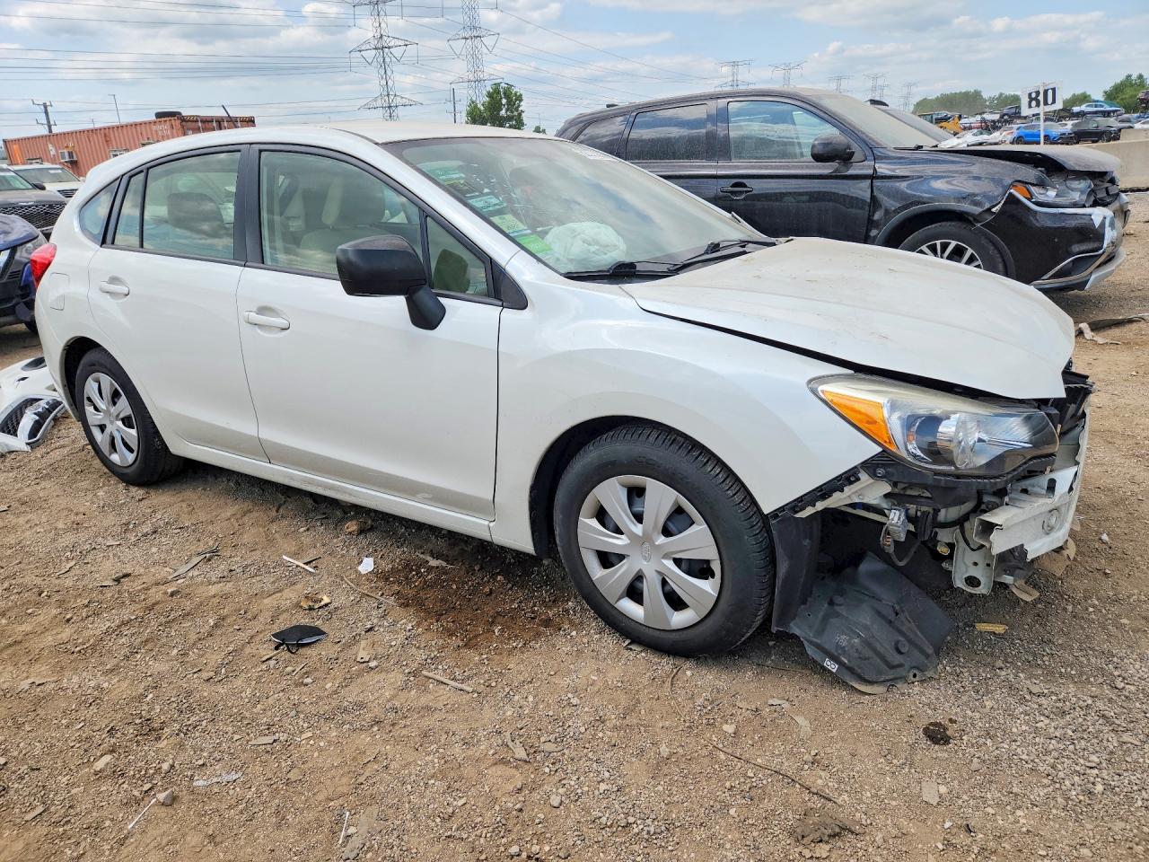2014 Subaru Impreza White vin: JF1GPAA65E8309450