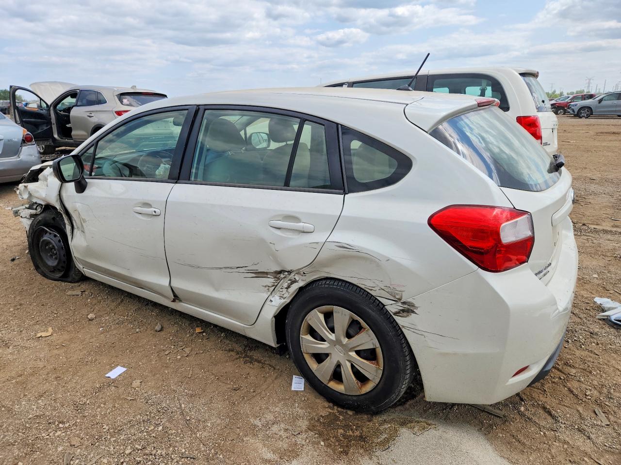 2014 Subaru Impreza White vin: JF1GPAA65E8309450