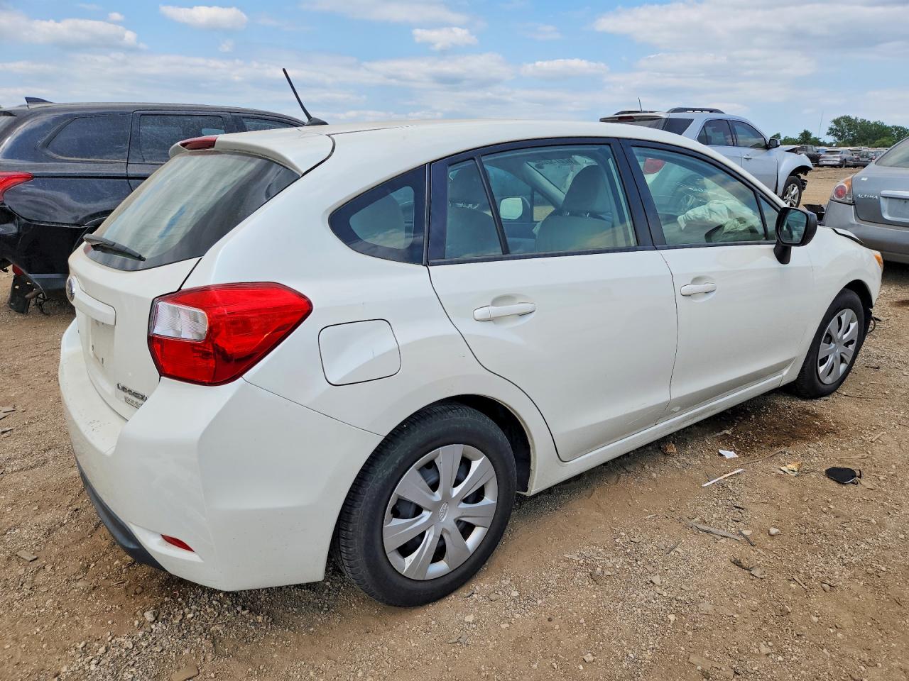 2014 Subaru Impreza White vin: JF1GPAA65E8309450