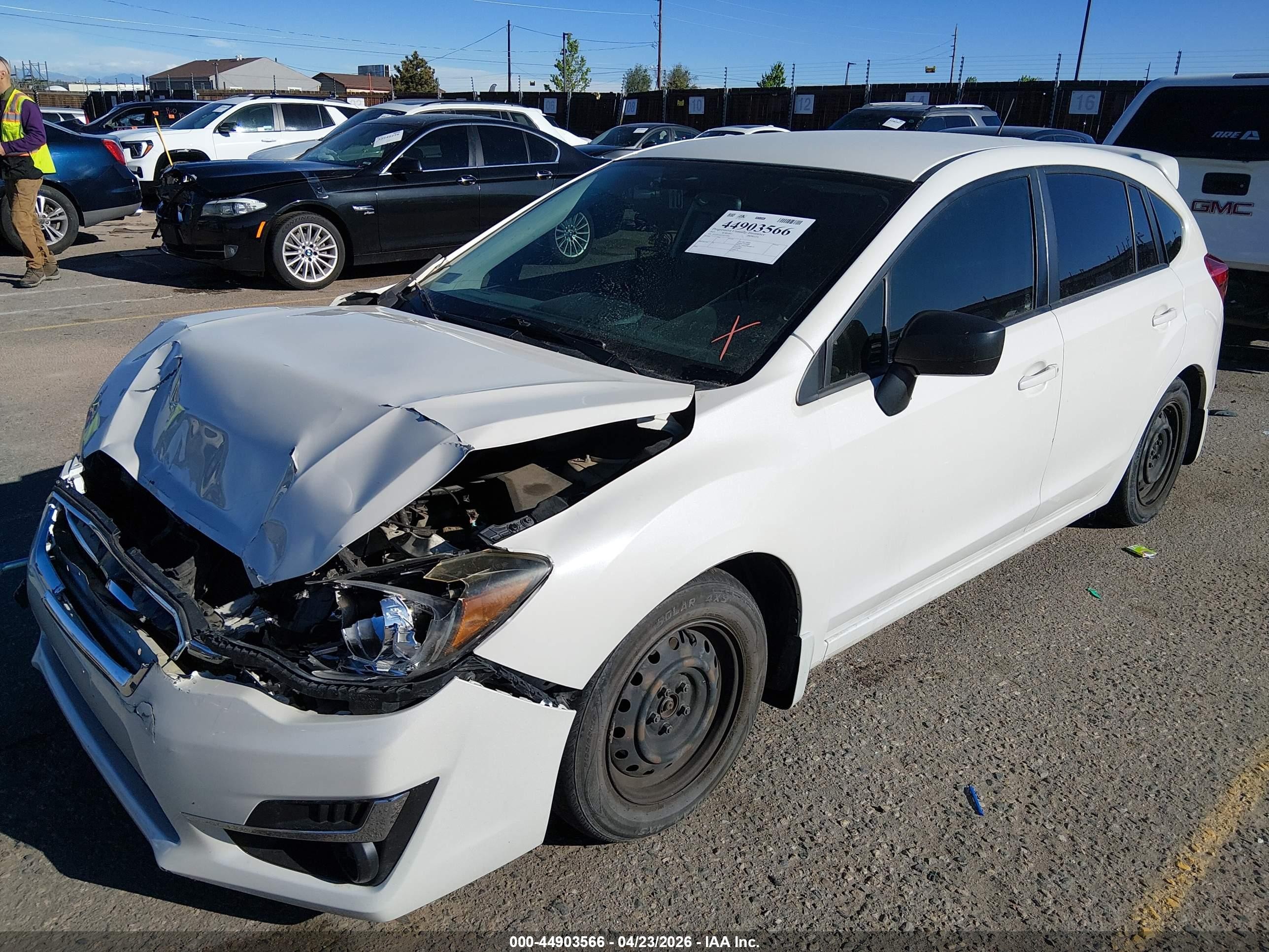 2015 Subaru Impreza 2.0i White vin: JF1GPAA65F9252498