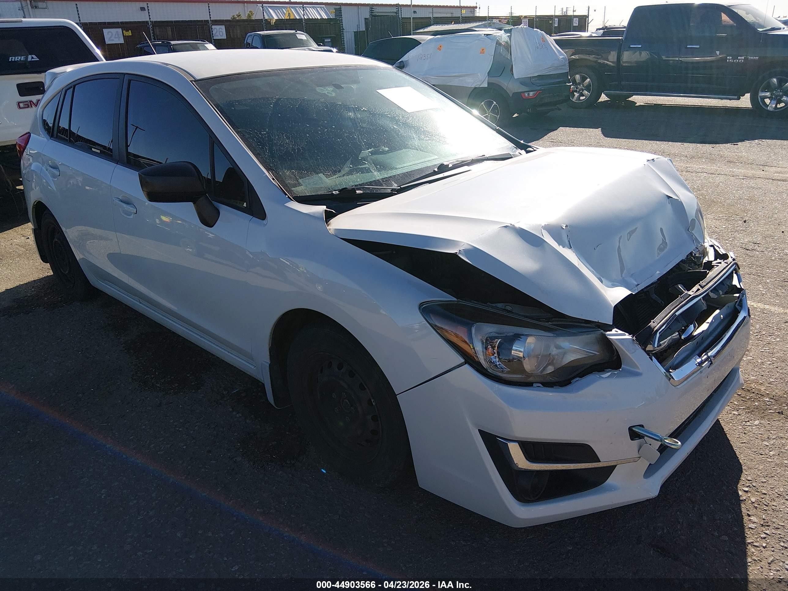 2015 Subaru Impreza 2.0i White vin: JF1GPAA65F9252498