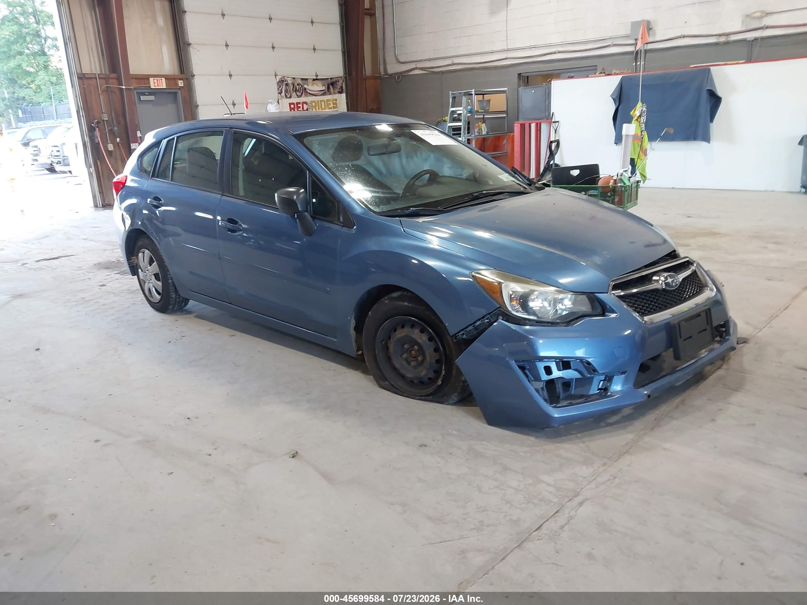 2015 Subaru Impreza 2.0i Blue vin: JF1GPAA65FH260302
