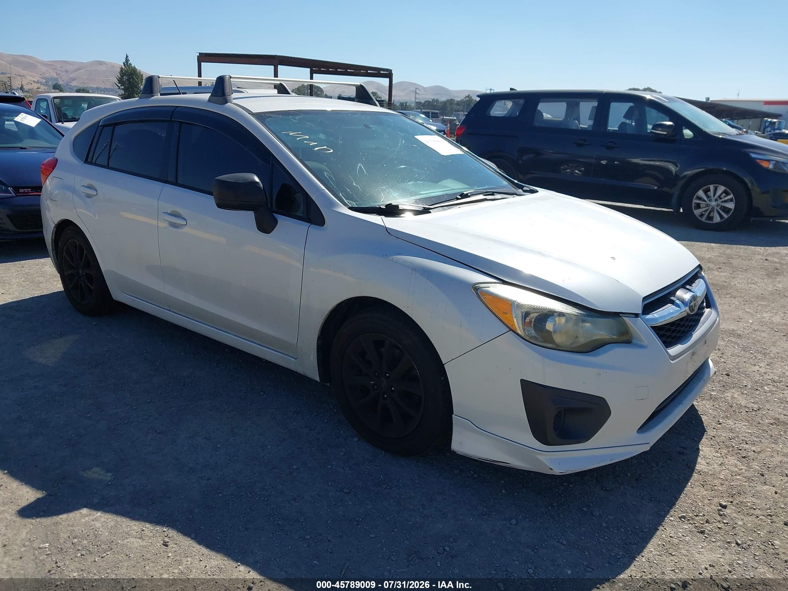 2012 Subaru Impreza 2.0i White vin: JF1GPAA66CH235324