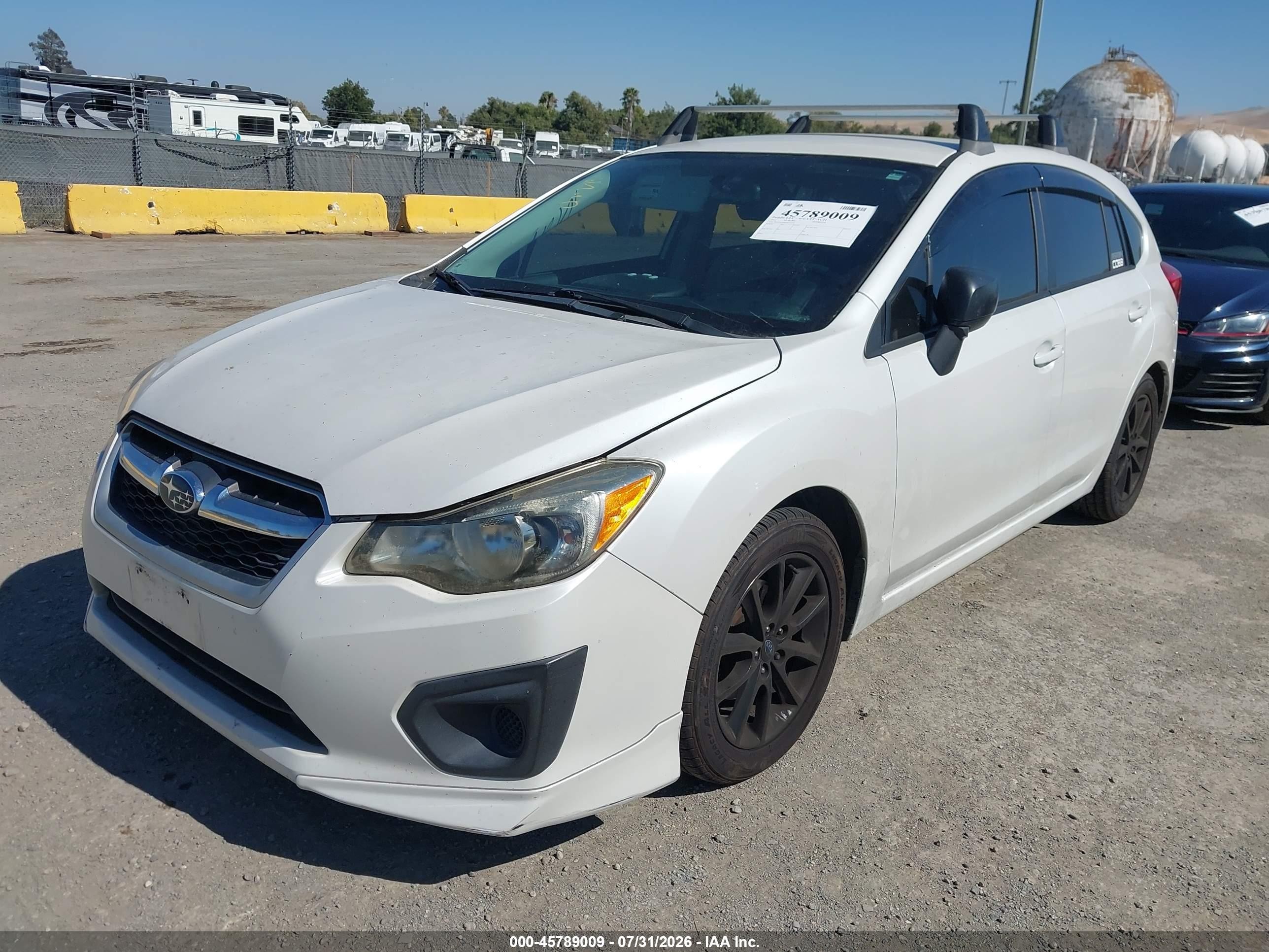 2012 Subaru Impreza 2.0i White vin: JF1GPAA66CH235324