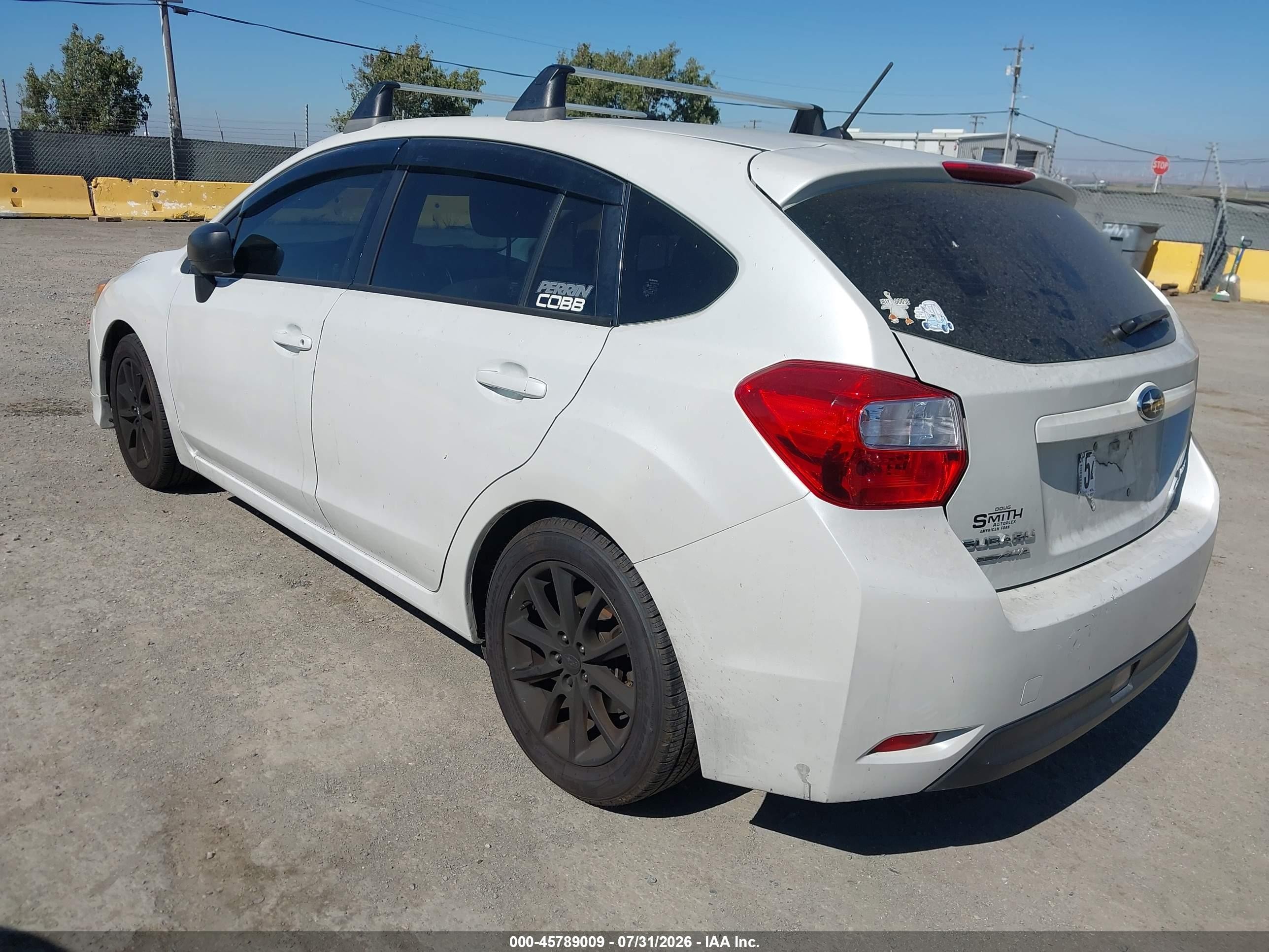 2012 Subaru Impreza 2.0i White vin: JF1GPAA66CH235324