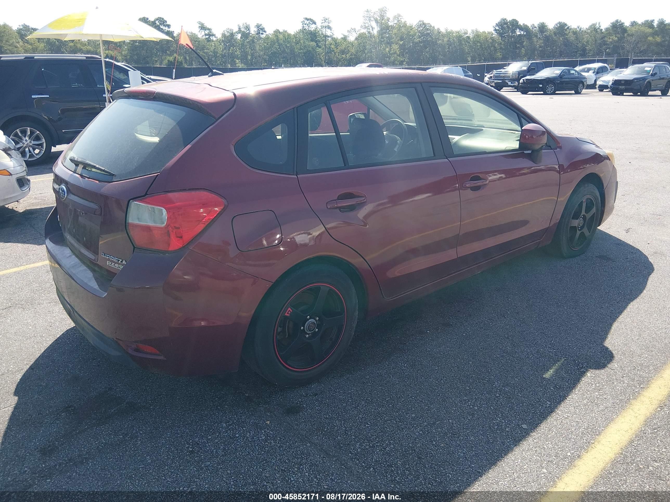2013 Subaru Impreza 2.0i Red vin: JF1GPAA66DH810930