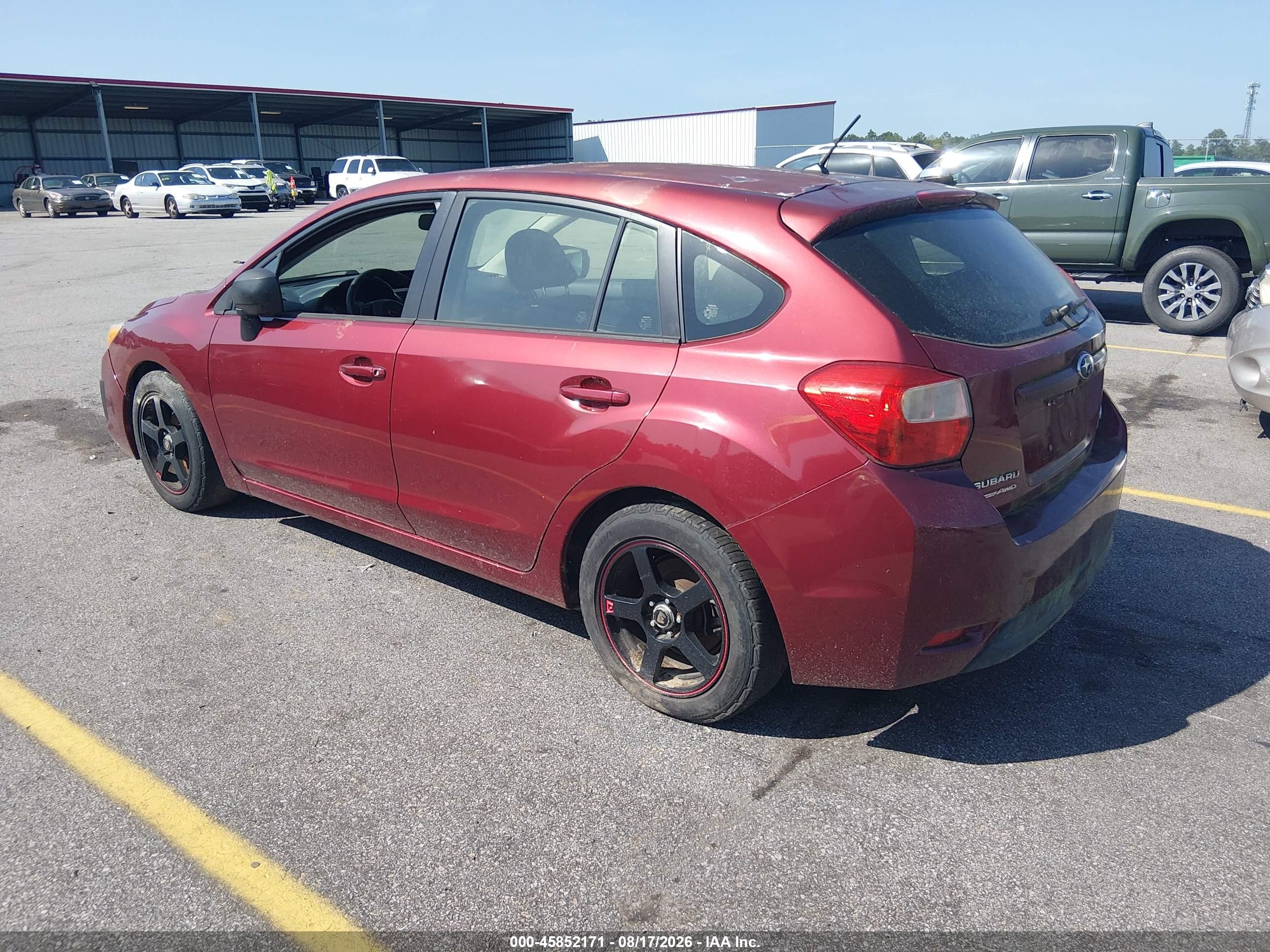 2013 Subaru Impreza 2.0i Red vin: JF1GPAA66DH810930
