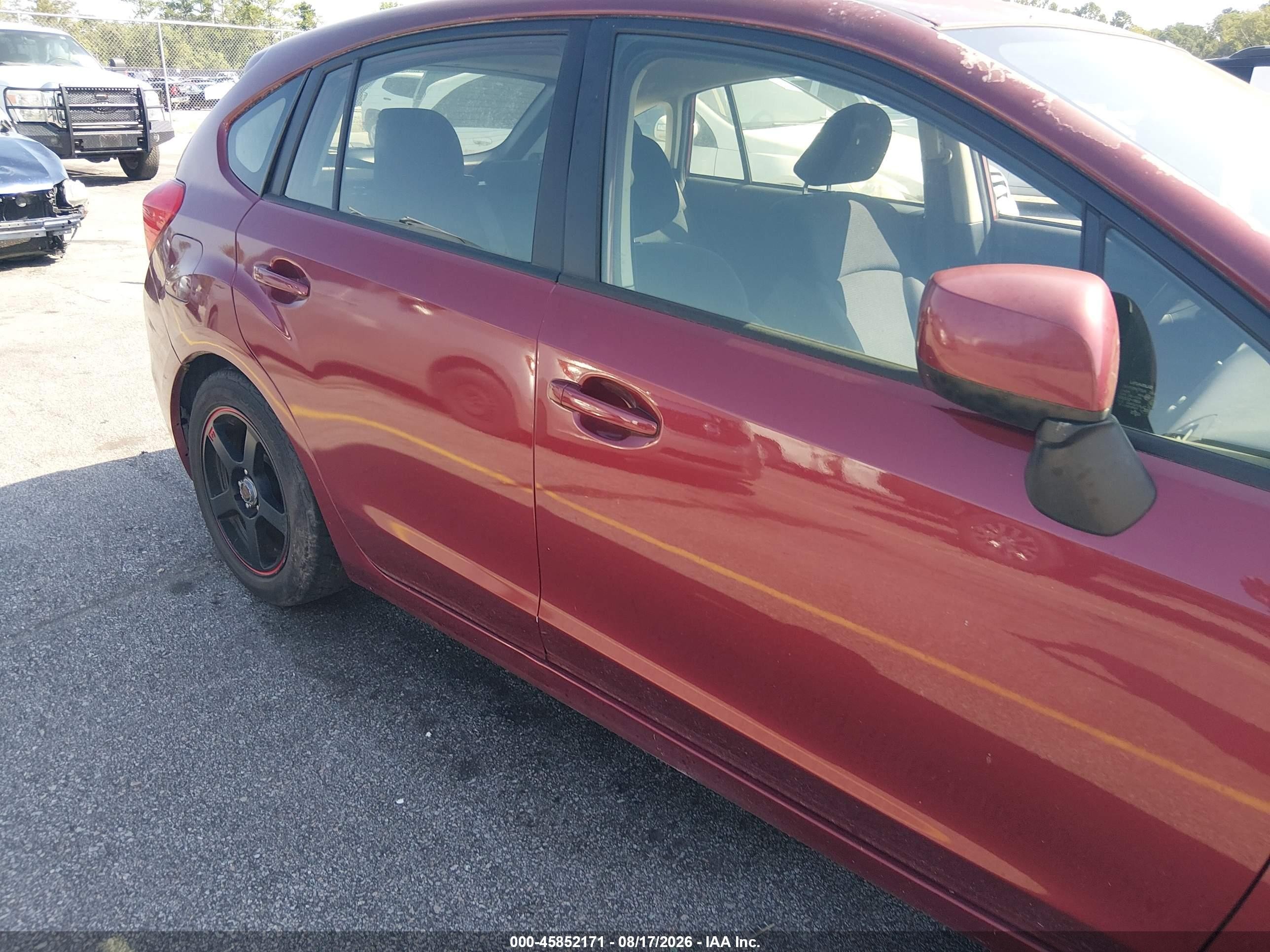 2013 Subaru Impreza 2.0i Red vin: JF1GPAA66DH810930