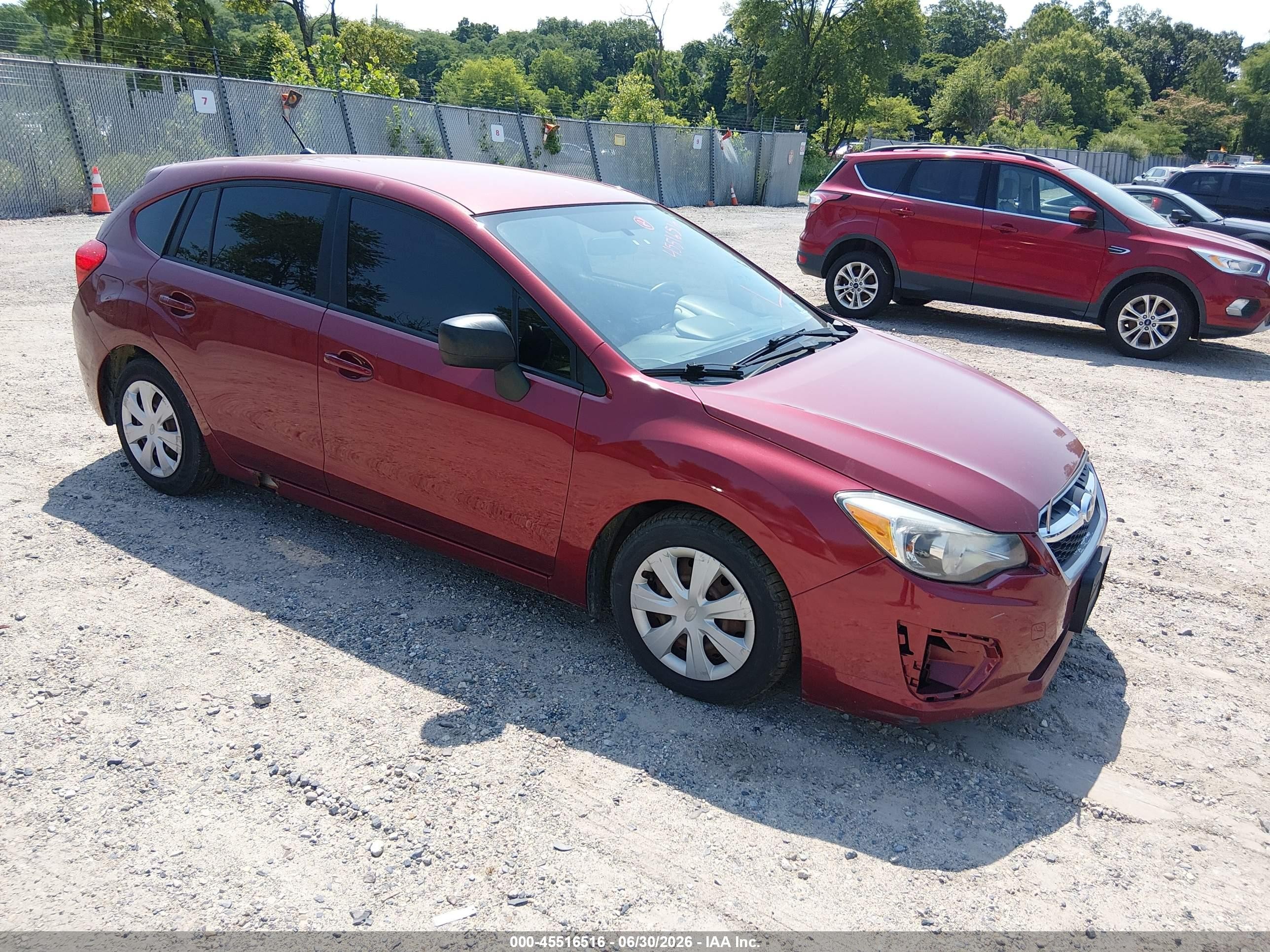 2014 Subaru Impreza 2.0i Red vin: JF1GPAA66E8235049