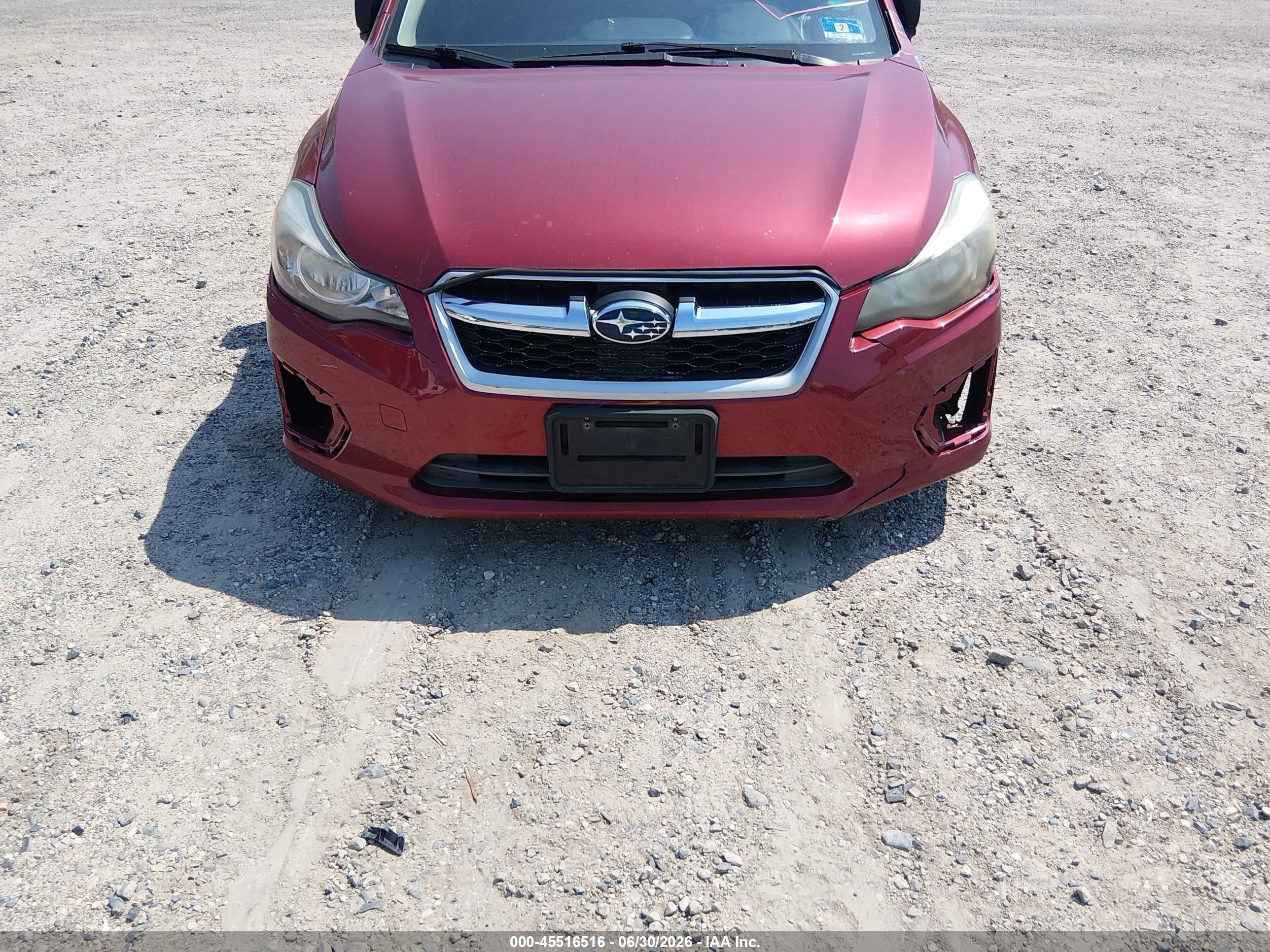 2014 Subaru Impreza 2.0i Red vin: JF1GPAA66E8235049
