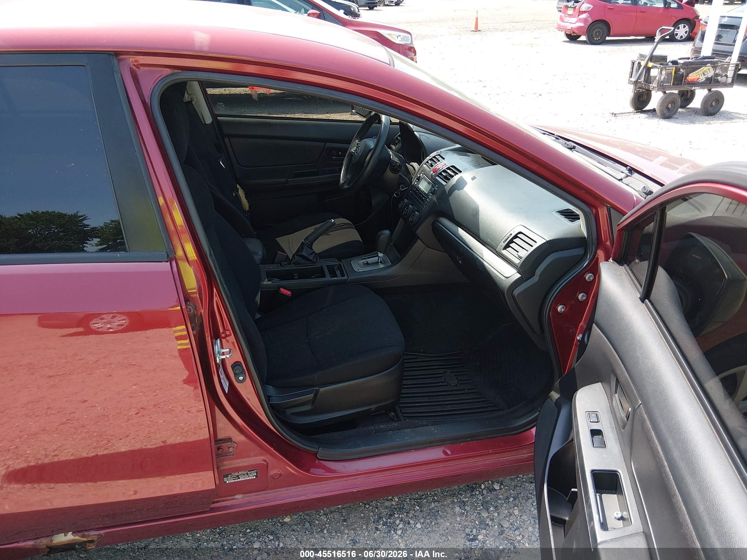 2014 Subaru Impreza 2.0i Red vin: JF1GPAA66E8235049