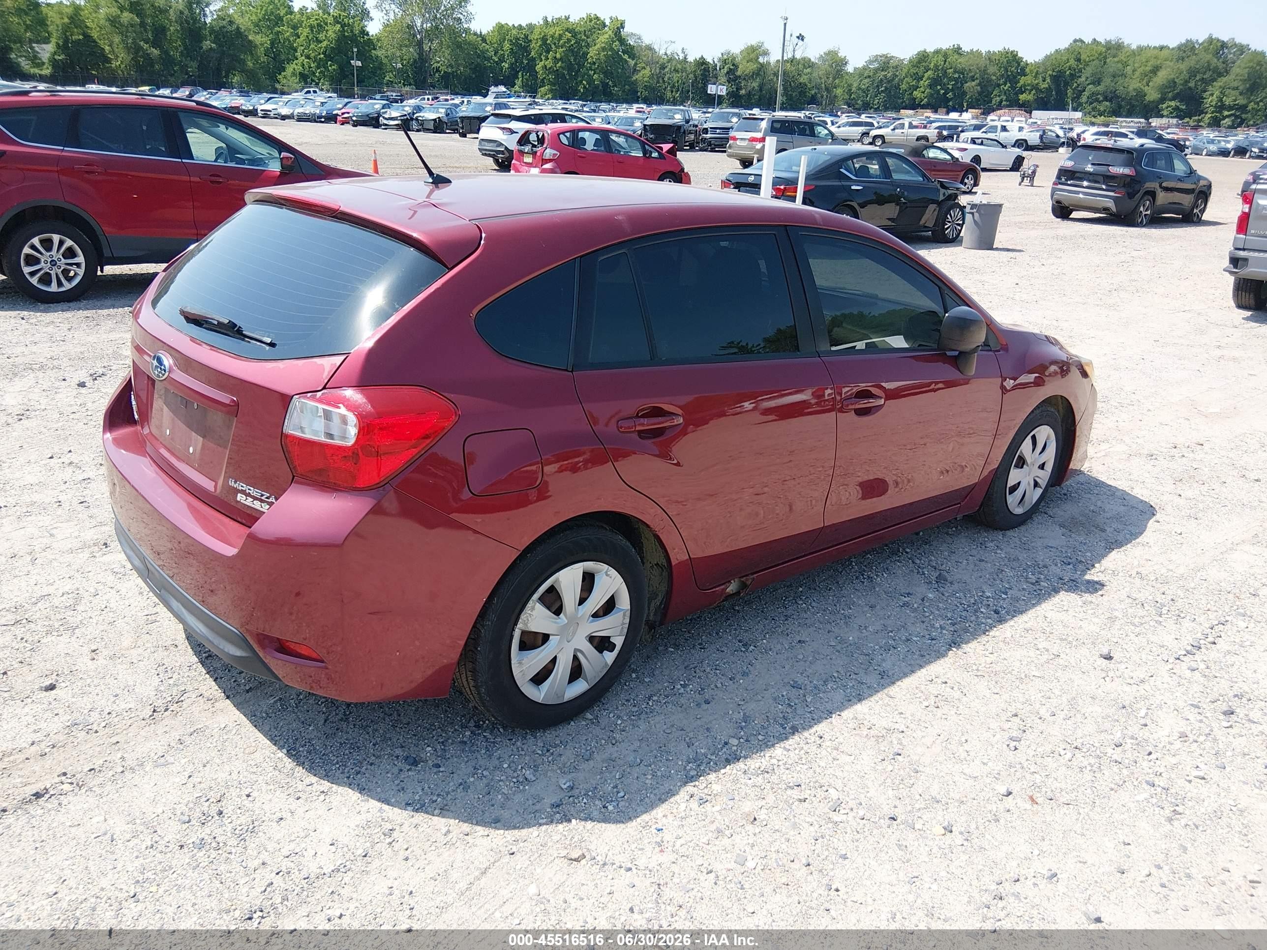 2014 Subaru Impreza 2.0i Red vin: JF1GPAA66E8235049