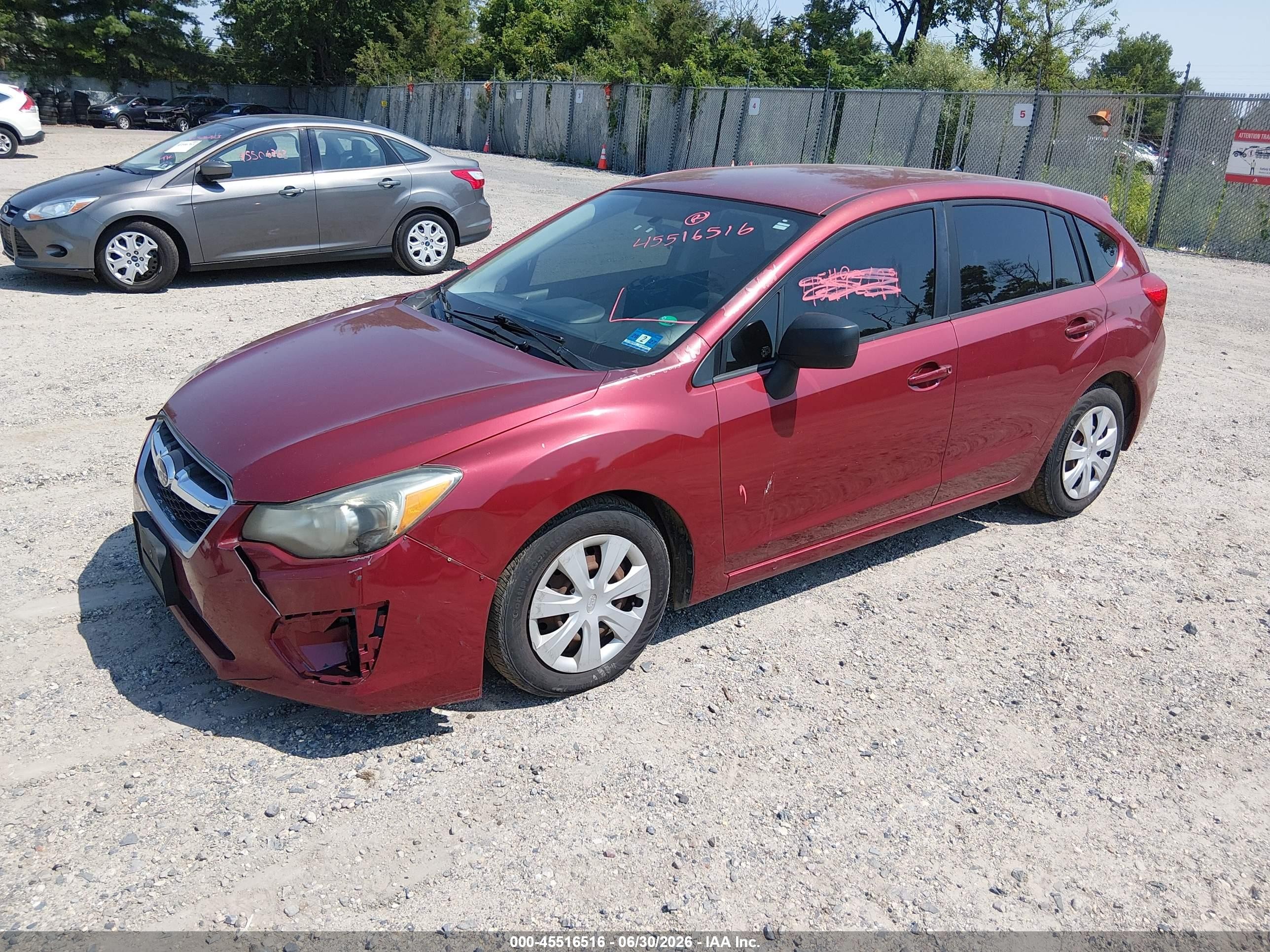 2014 Subaru Impreza 2.0i Red vin: JF1GPAA66E8235049