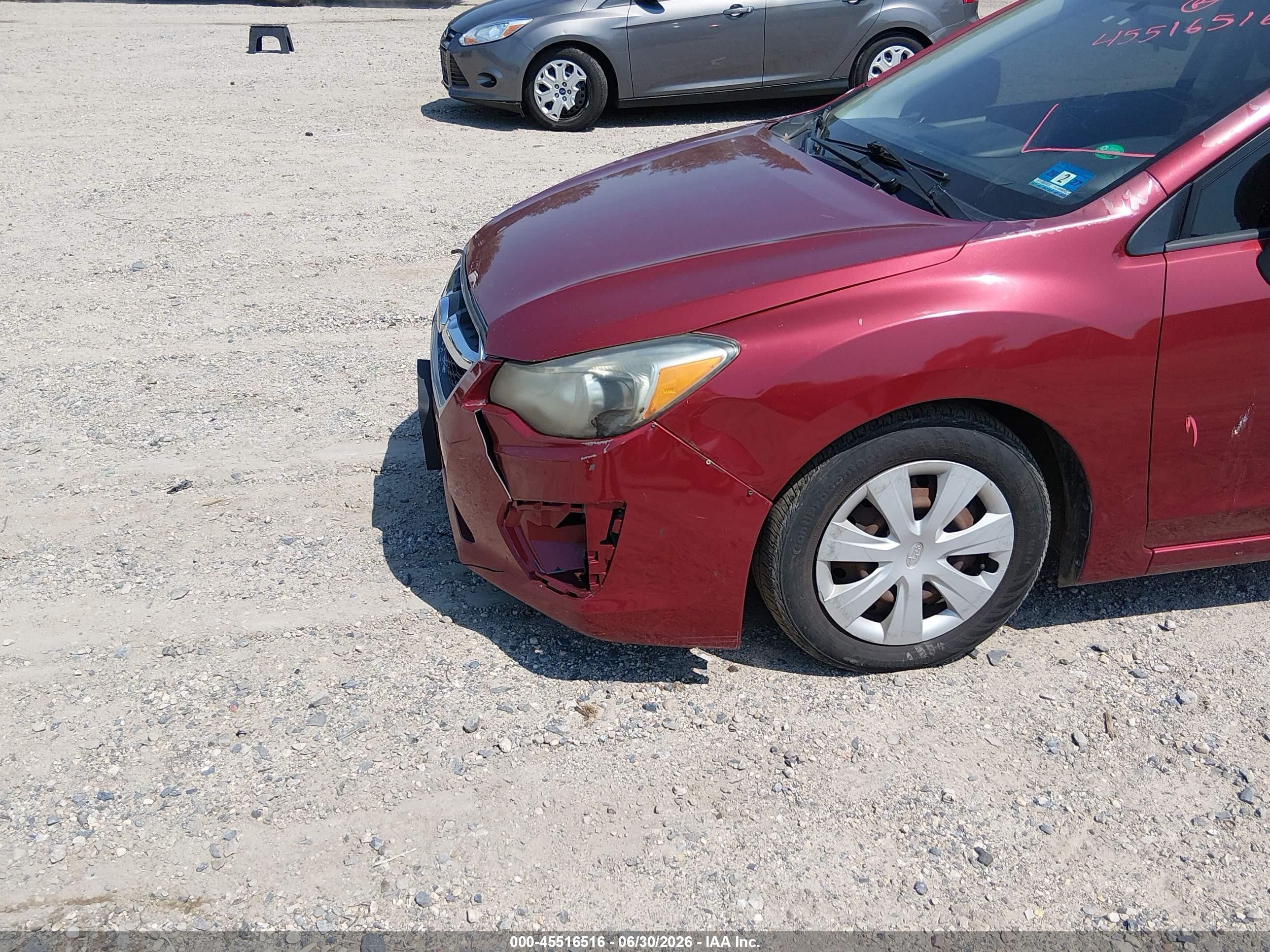 2014 Subaru Impreza 2.0i Red vin: JF1GPAA66E8235049