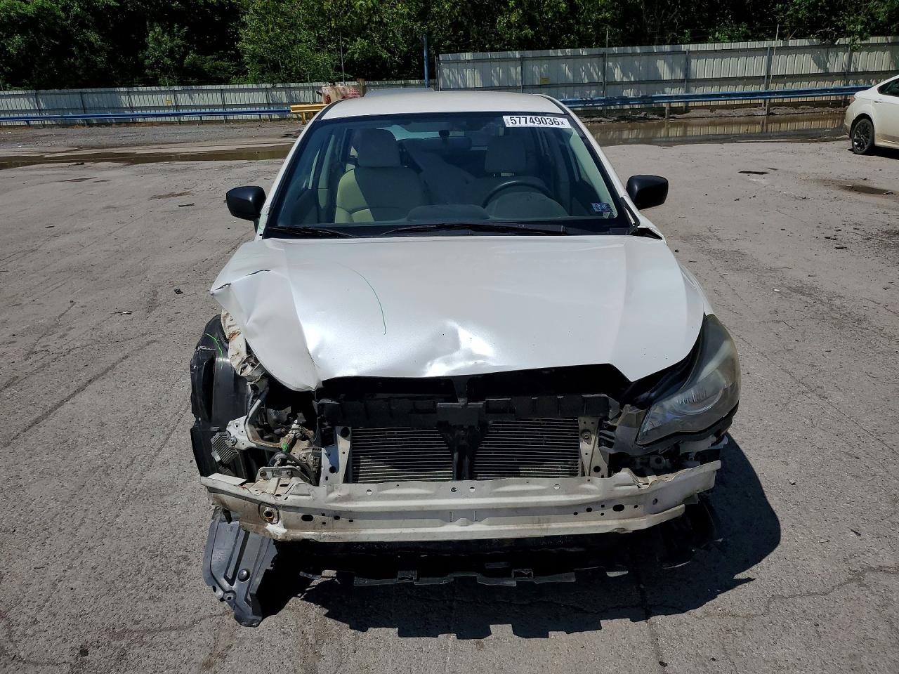 2015 Subaru Impreza White vin: JF1GPAA66F8232489