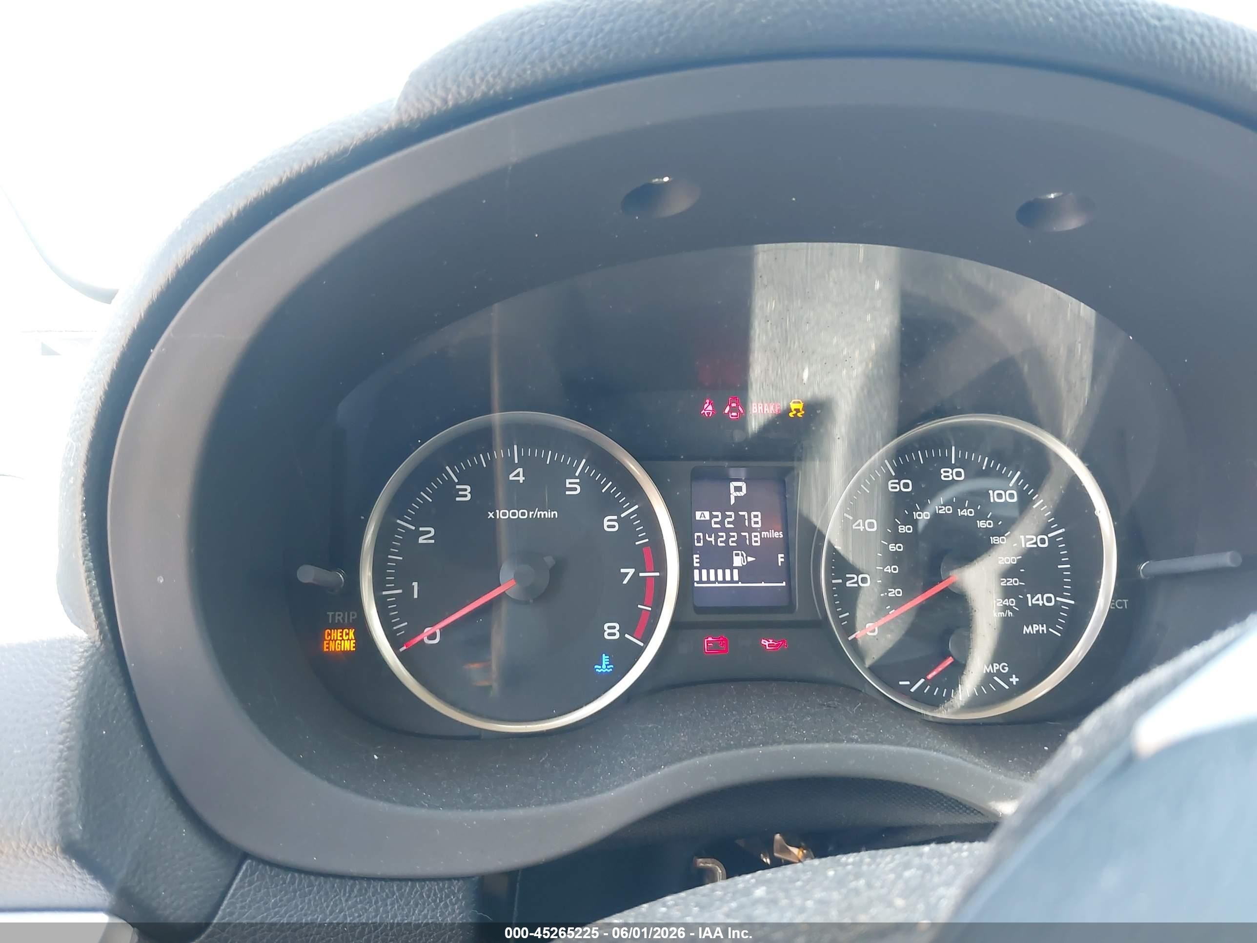 2015 Subaru Impreza 2.0i Серый vin: JF1GPAA66F8328574