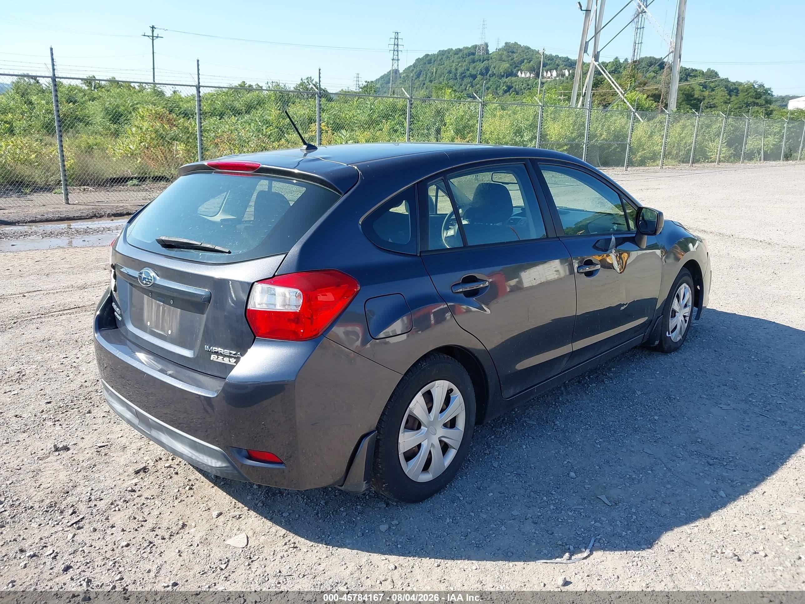 2012 Subaru Impreza 2.0i Серый vin: JF1GPAA67CH246459