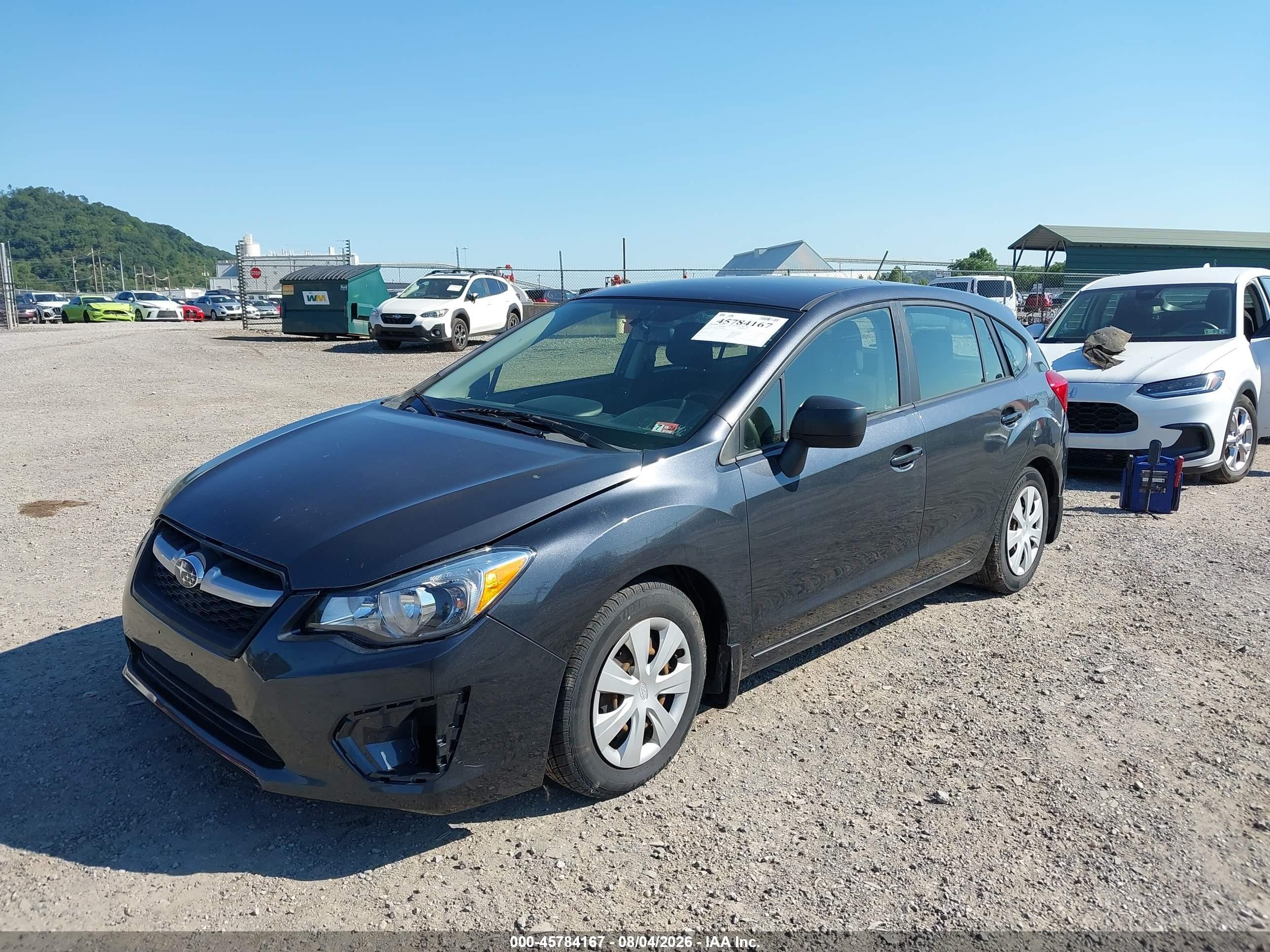 2012 Subaru Impreza 2.0i Серый vin: JF1GPAA67CH246459