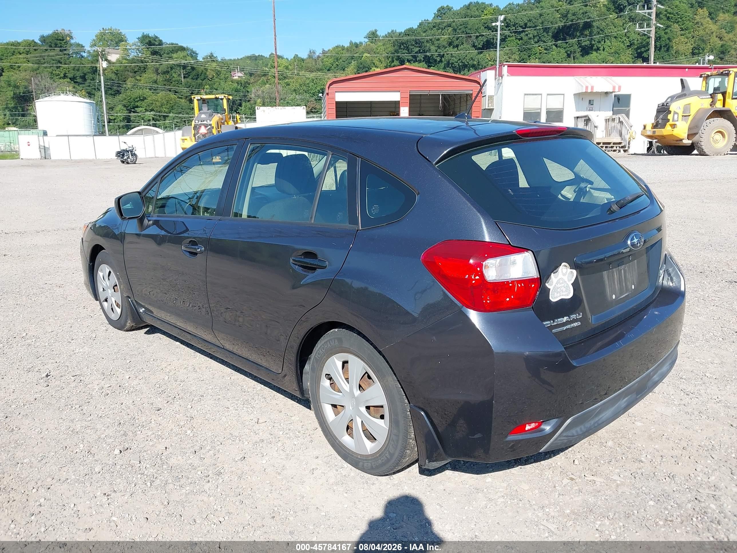 2012 Subaru Impreza 2.0i Серый vin: JF1GPAA67CH246459