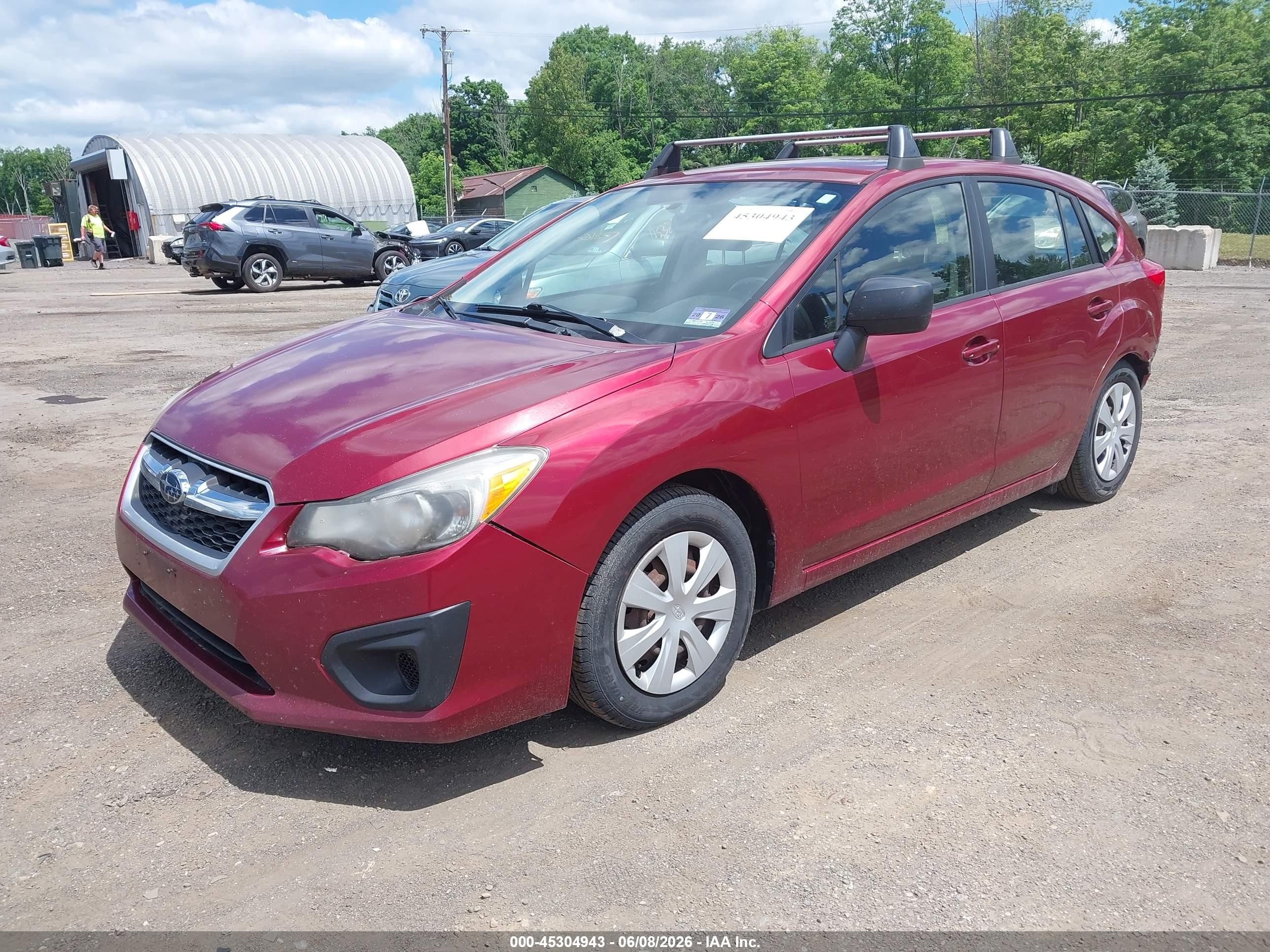 2013 Subaru Impreza 2.0i Burgundy vin: JF1GPAA67D2876549