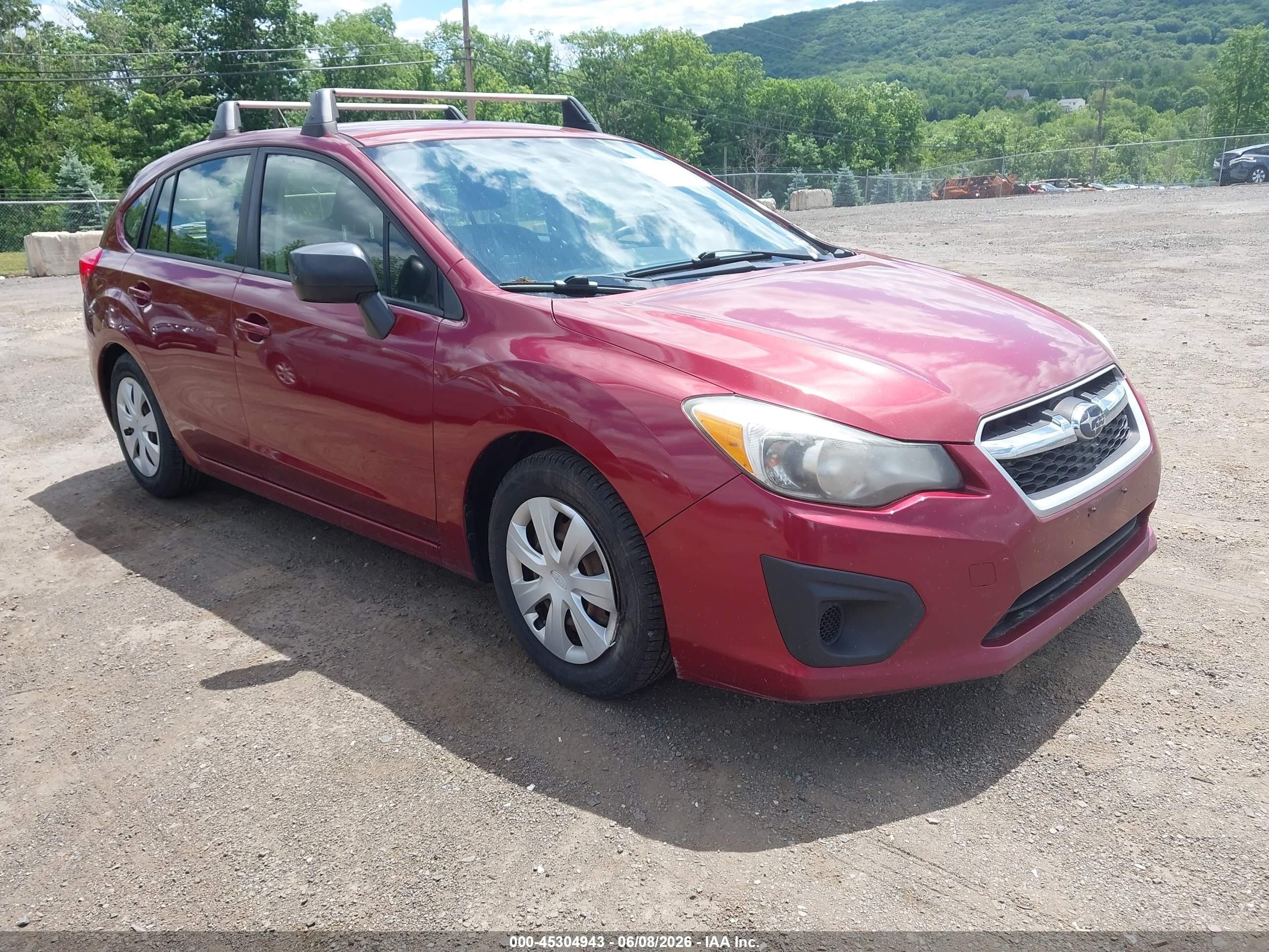 2013 Subaru Impreza 2.0i Burgundy vin: JF1GPAA67D2876549