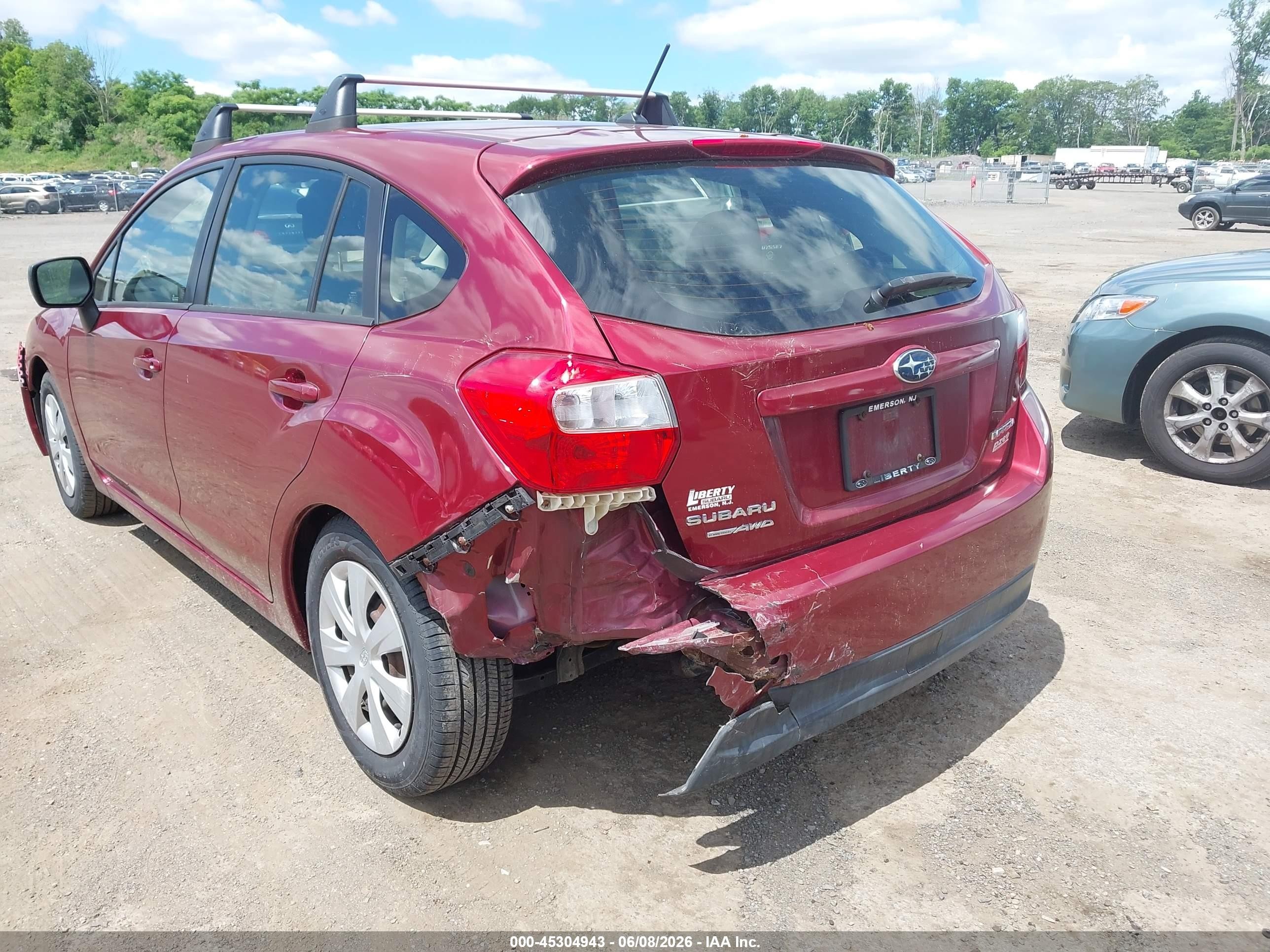 2013 Subaru Impreza 2.0i Burgundy vin: JF1GPAA67D2876549