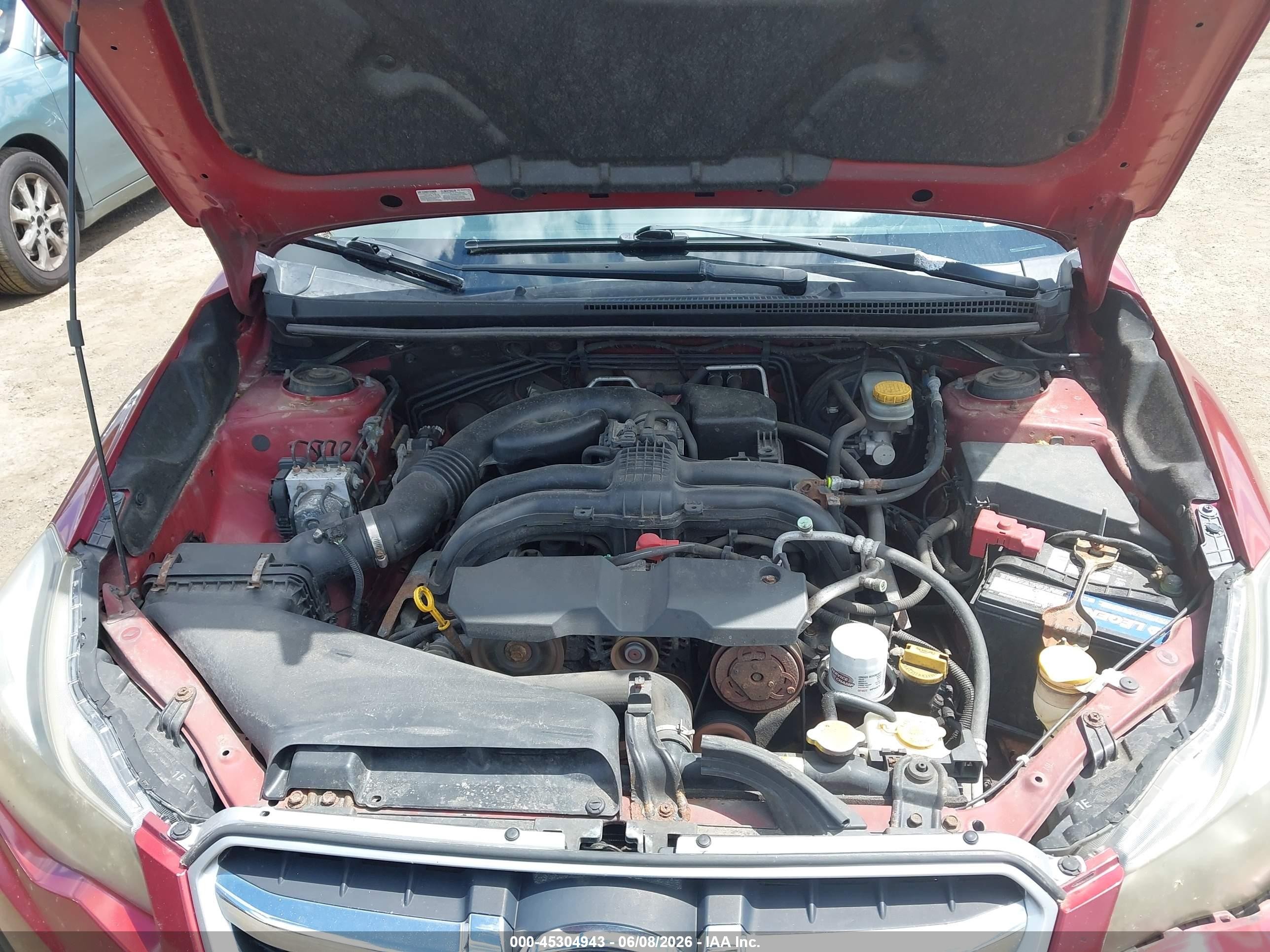 2013 Subaru Impreza 2.0i Burgundy vin: JF1GPAA67D2876549