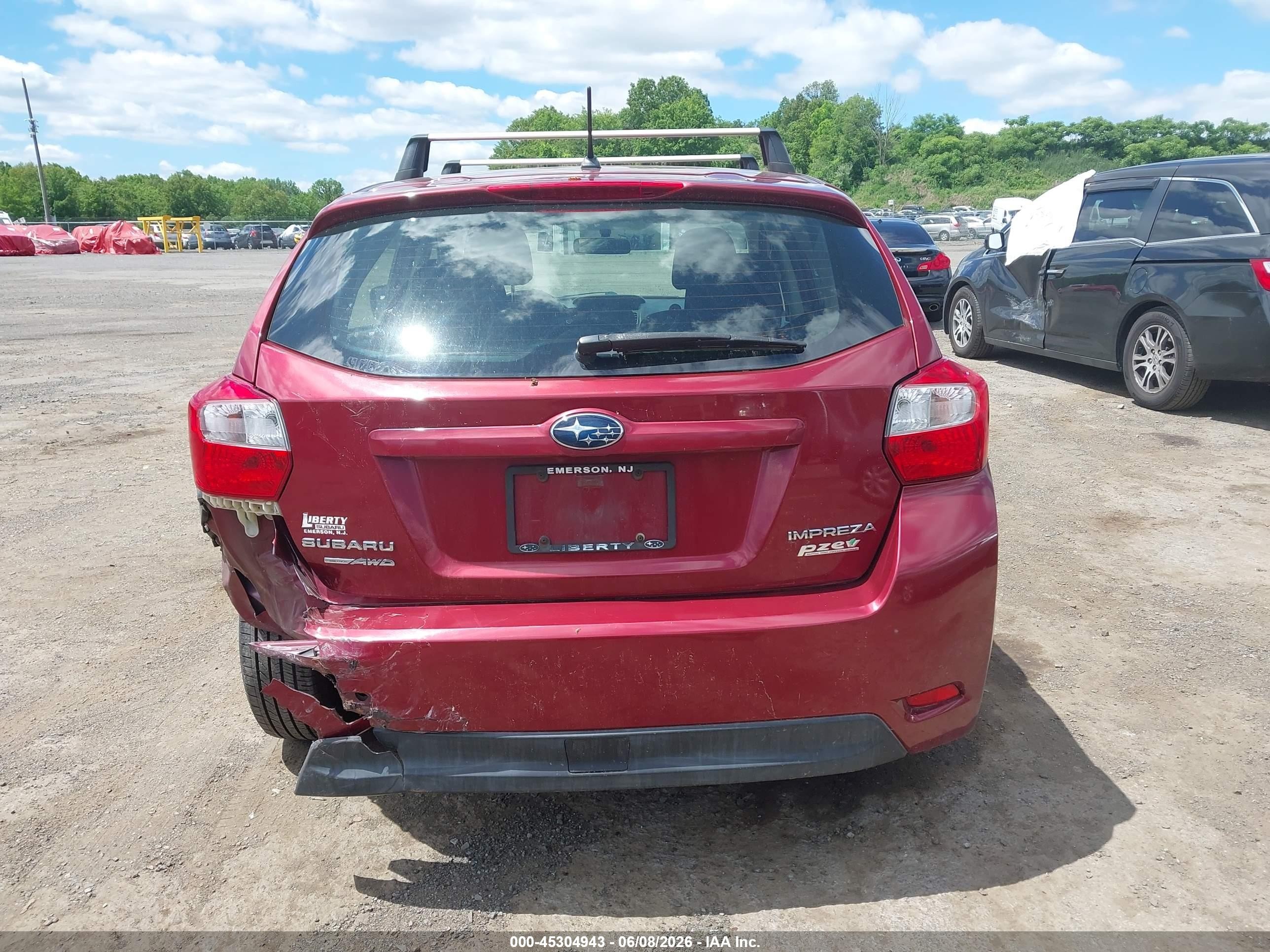 2013 Subaru Impreza 2.0i Burgundy vin: JF1GPAA67D2876549