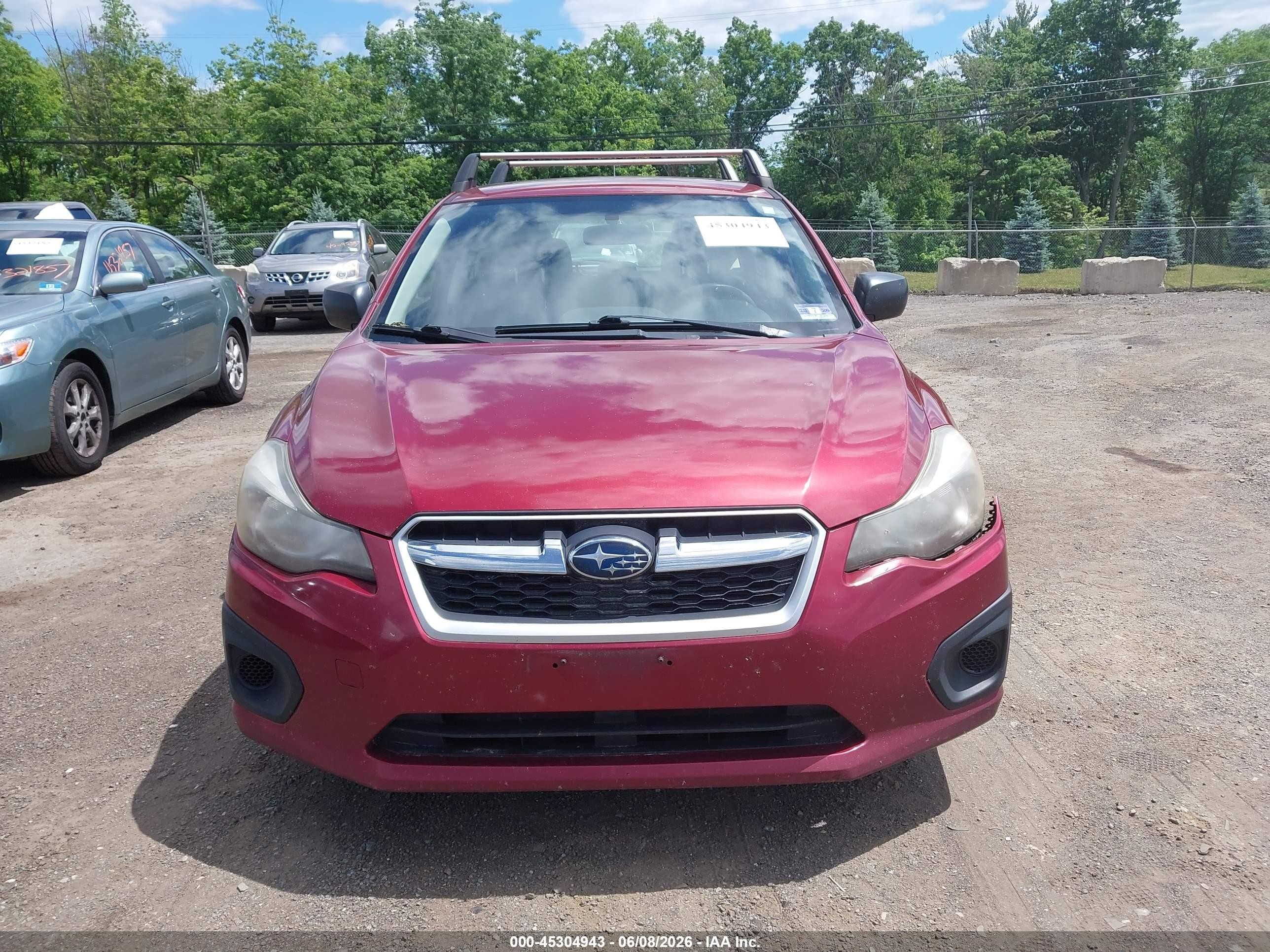 2013 Subaru Impreza 2.0i Burgundy vin: JF1GPAA67D2876549