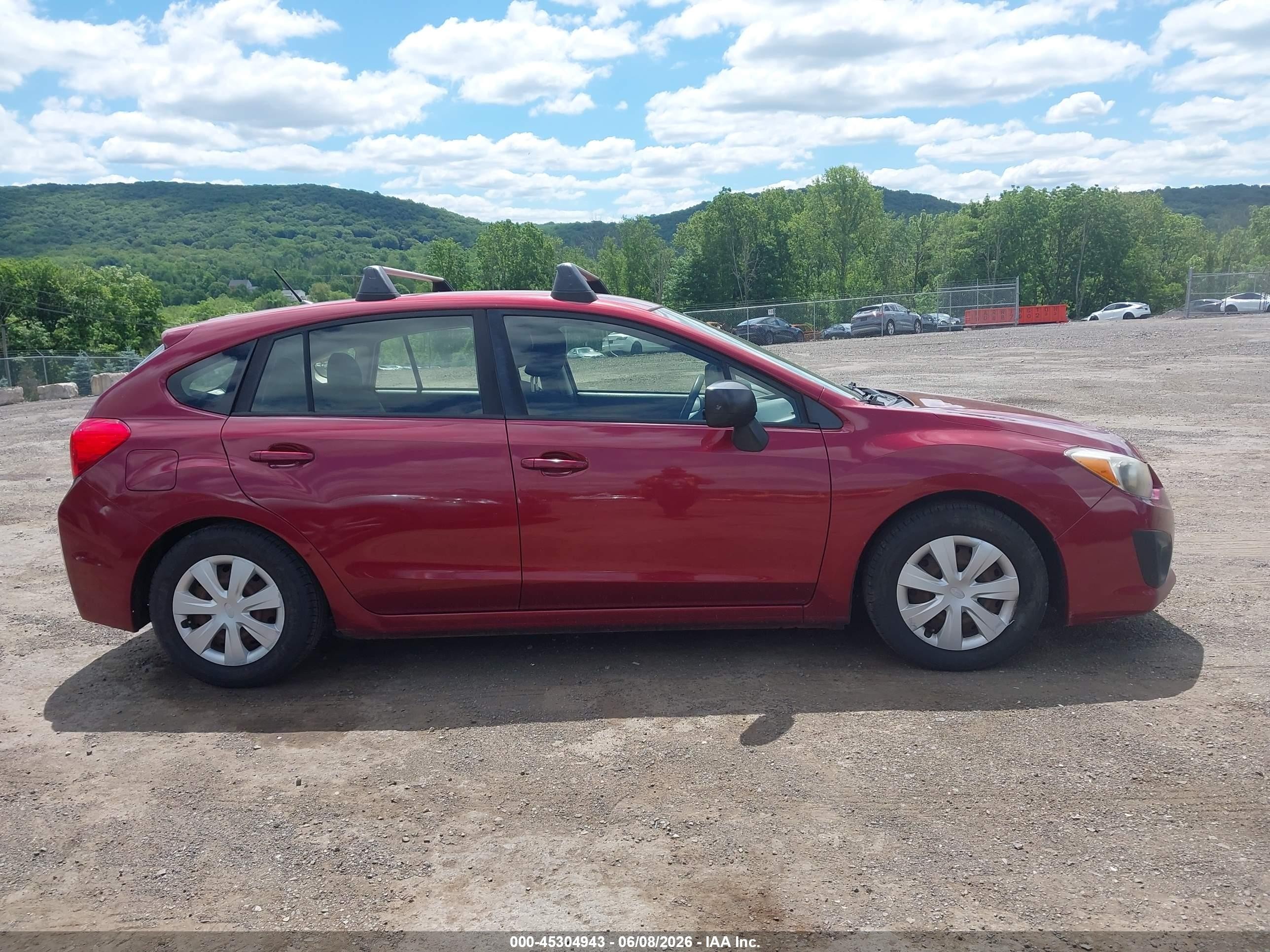 2013 Subaru Impreza 2.0i Burgundy vin: JF1GPAA67D2876549