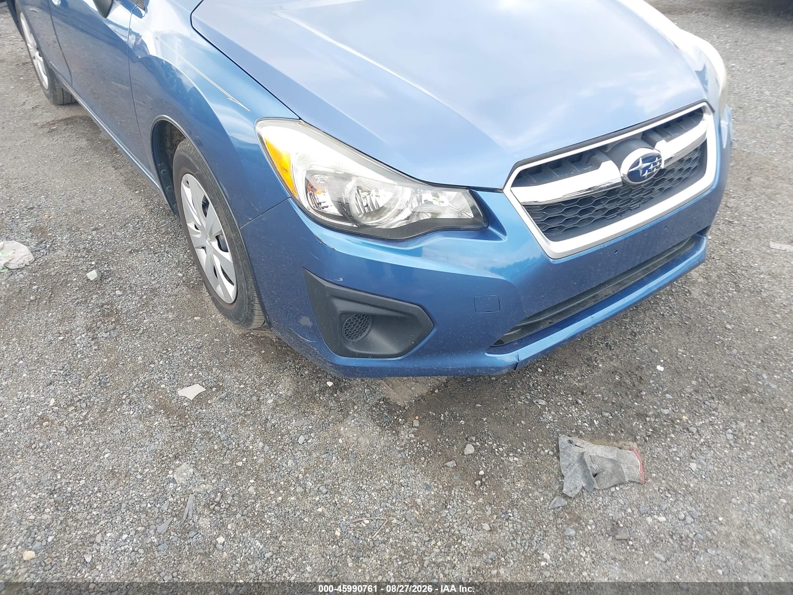 2014 Subaru Impreza 2.0i Blue vin: JF1GPAA67E8307618