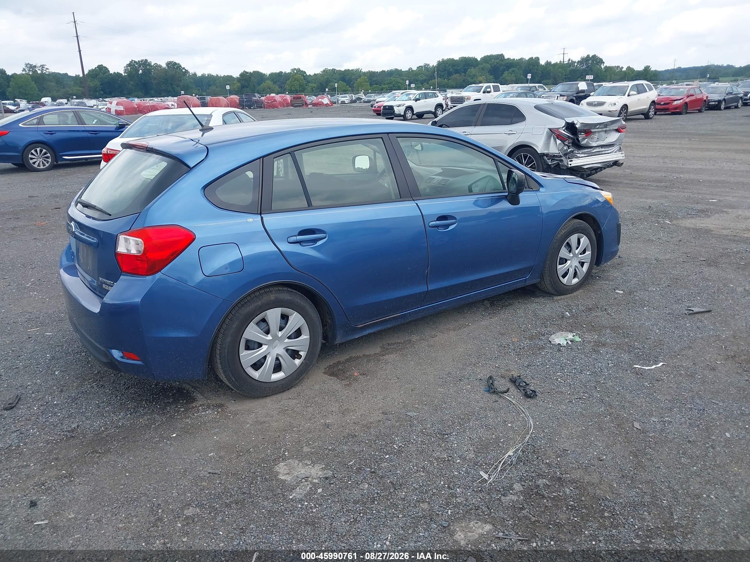 2014 Subaru Impreza 2.0i Blue vin: JF1GPAA67E8307618