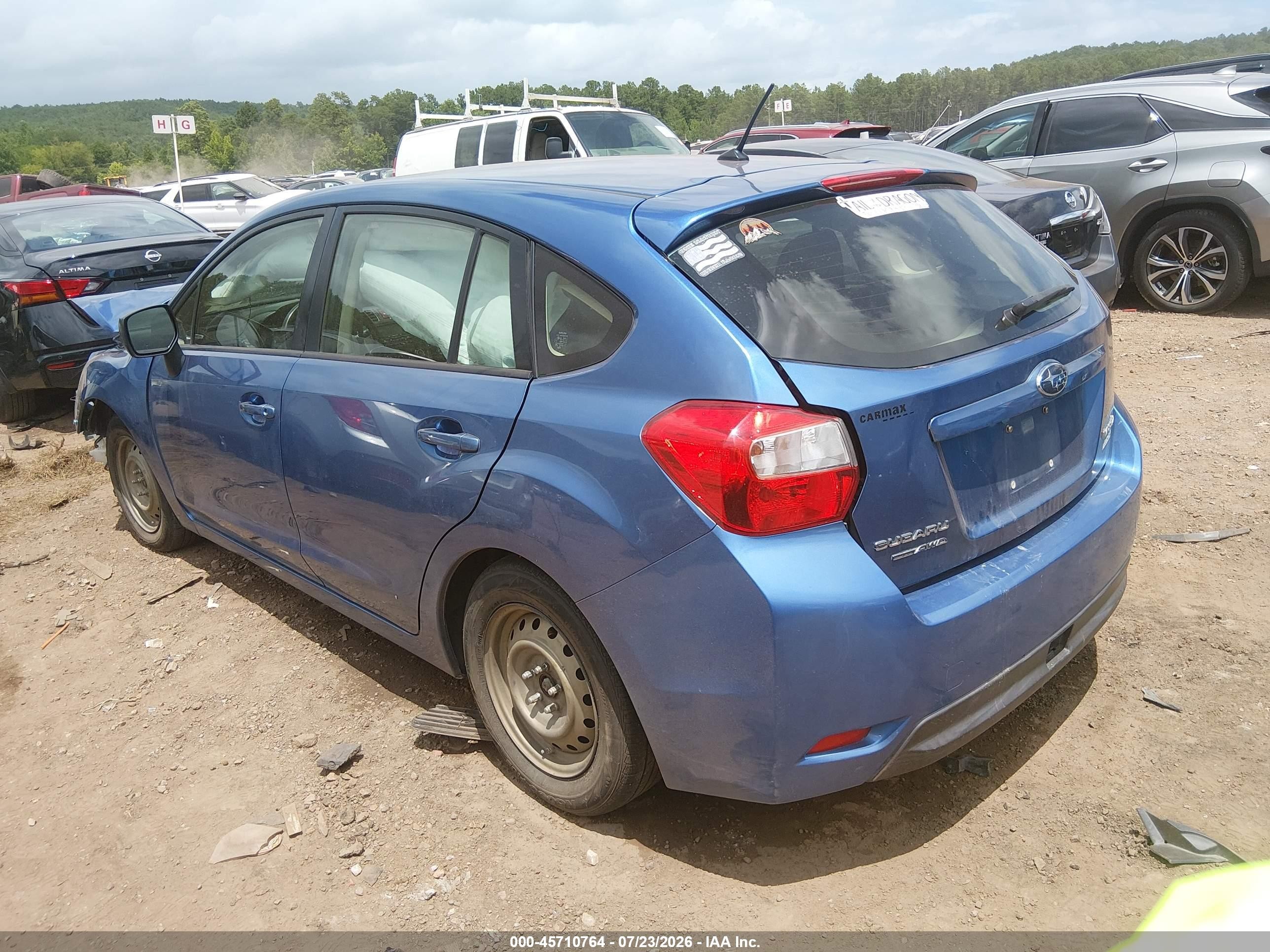 2014 Subaru Impreza 2.0i Blue vin: JF1GPAA67EH321549