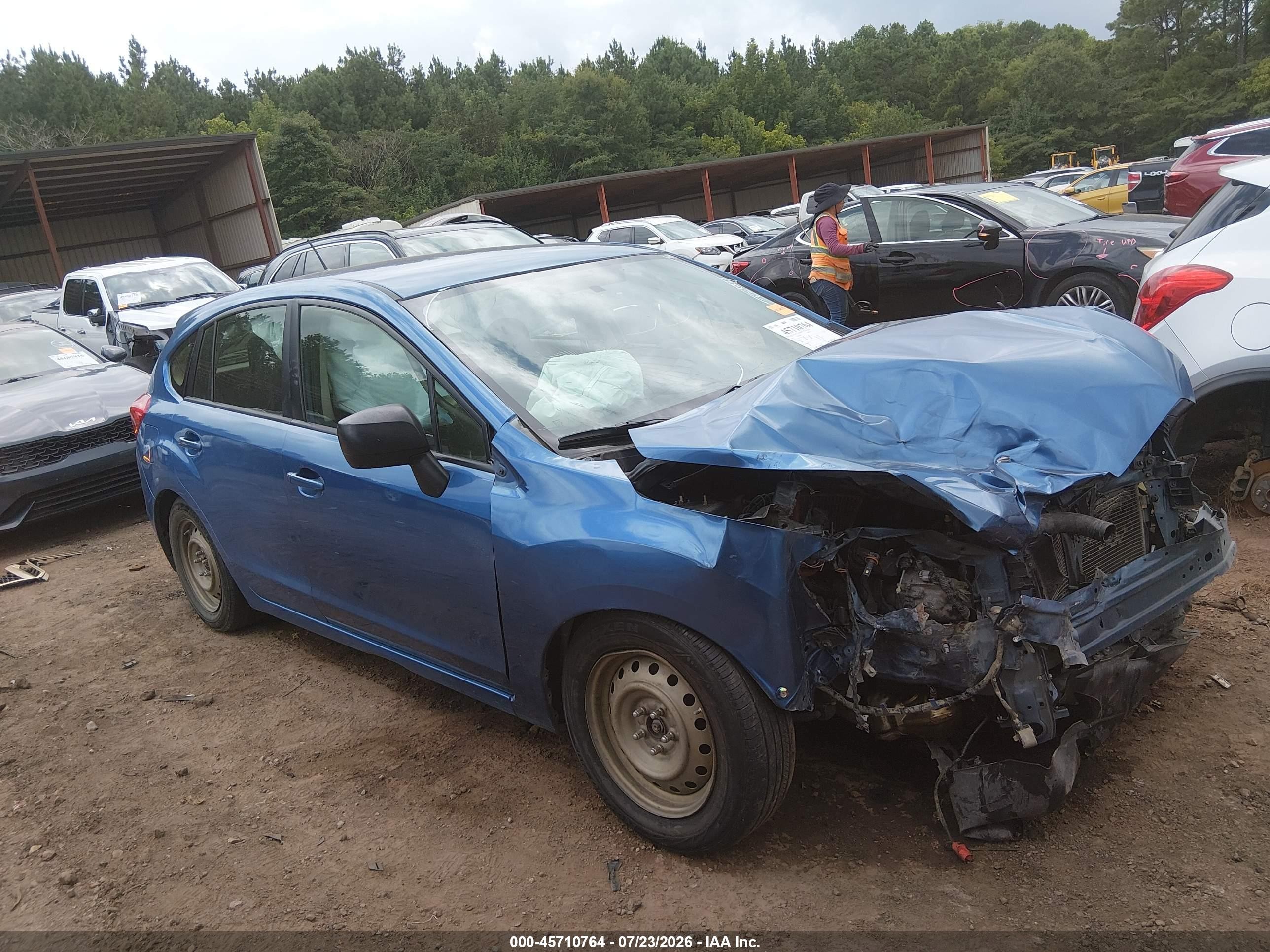 2014 Subaru Impreza 2.0i Blue vin: JF1GPAA67EH321549