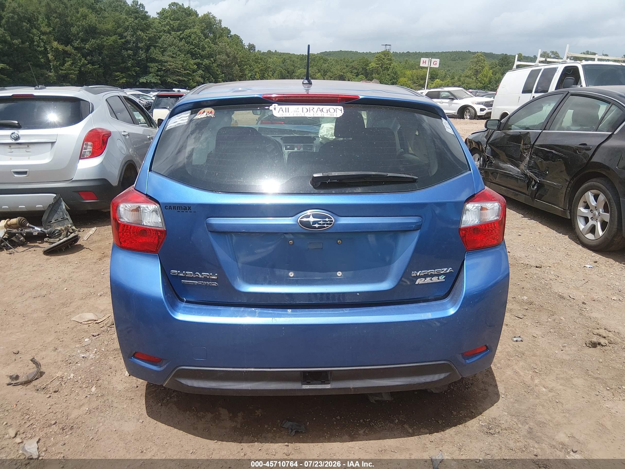 2014 Subaru Impreza 2.0i Blue vin: JF1GPAA67EH321549