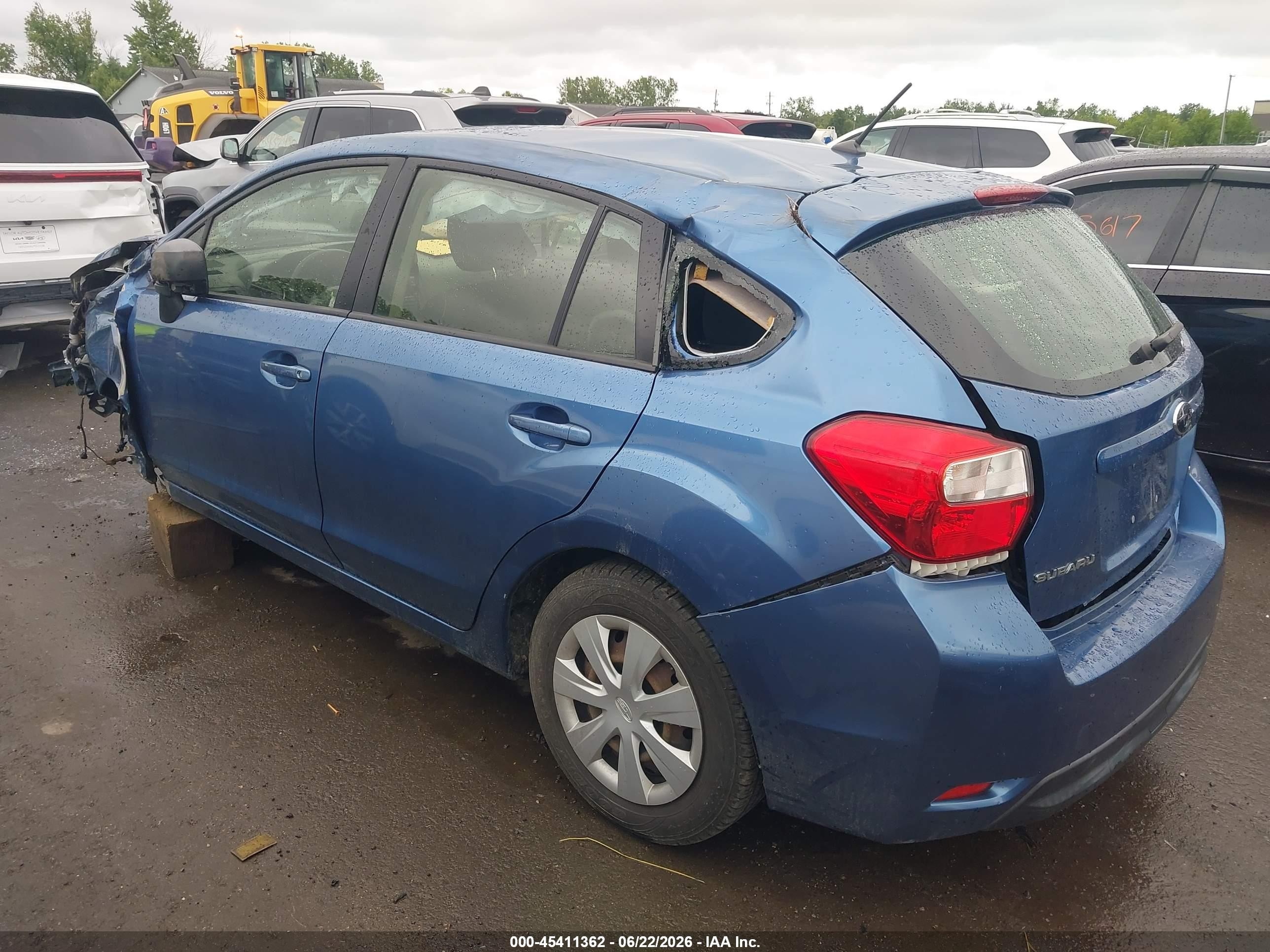 2014 Subaru Impreza 2.0i Blue vin: JF1GPAA67EH338772