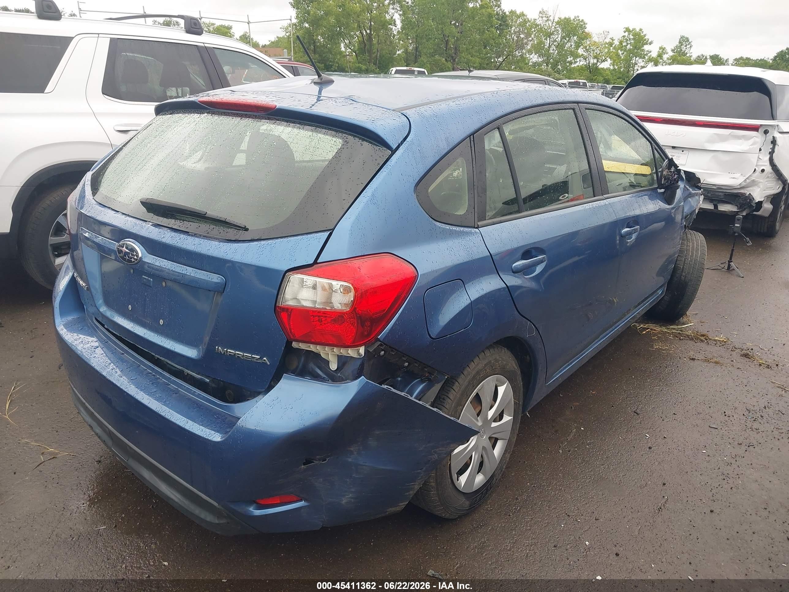 2014 Subaru Impreza 2.0i Blue vin: JF1GPAA67EH338772