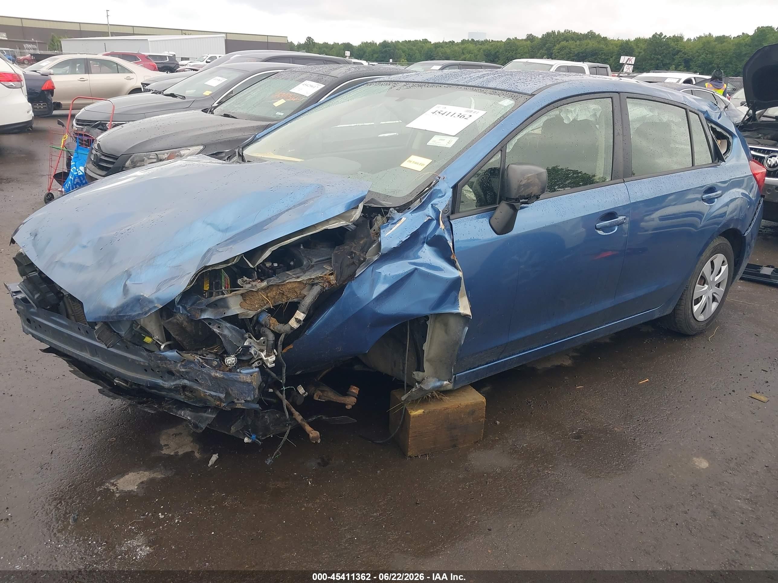 2014 Subaru Impreza 2.0i Blue vin: JF1GPAA67EH338772