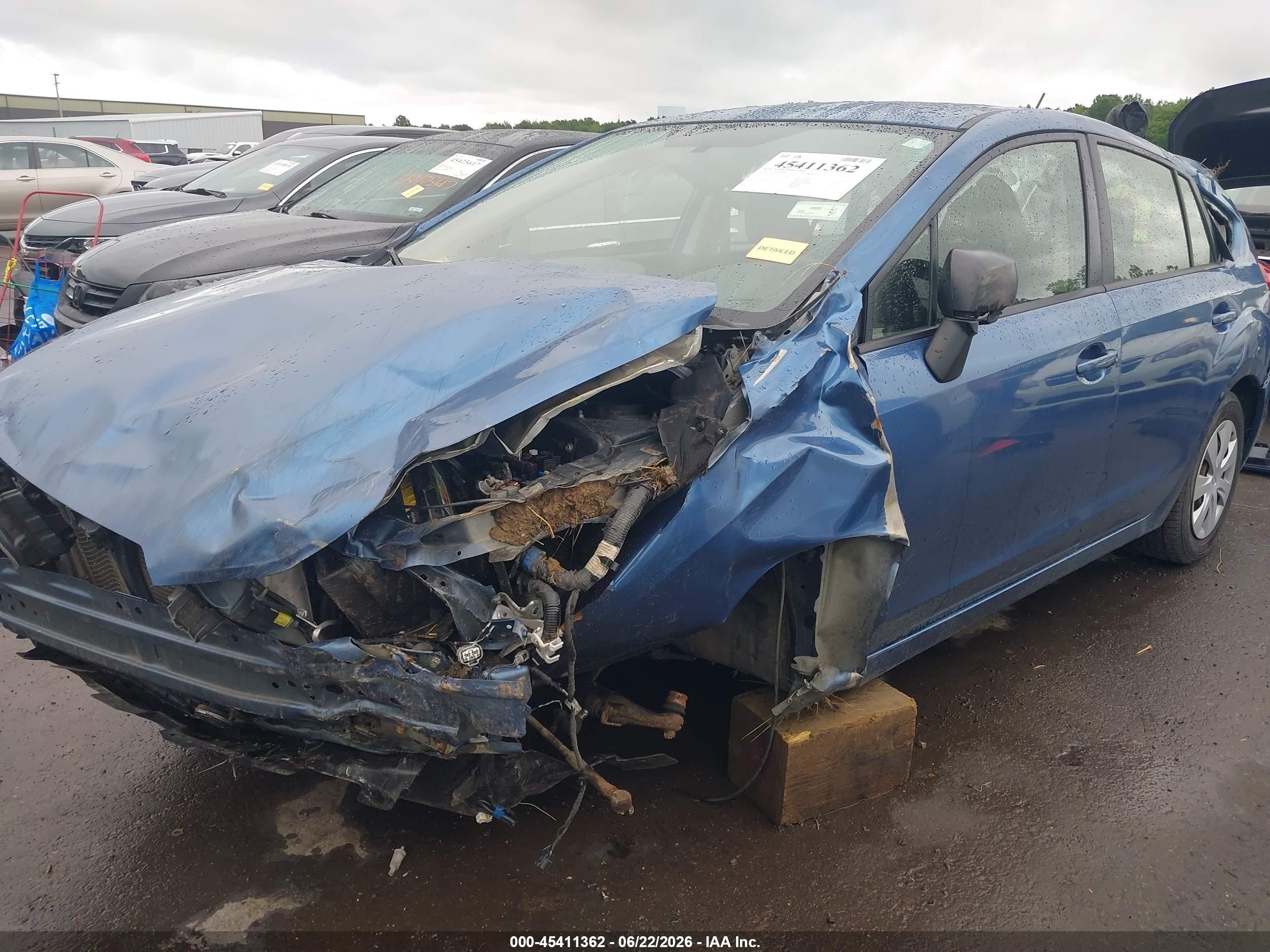 2014 Subaru Impreza 2.0i Blue vin: JF1GPAA67EH338772