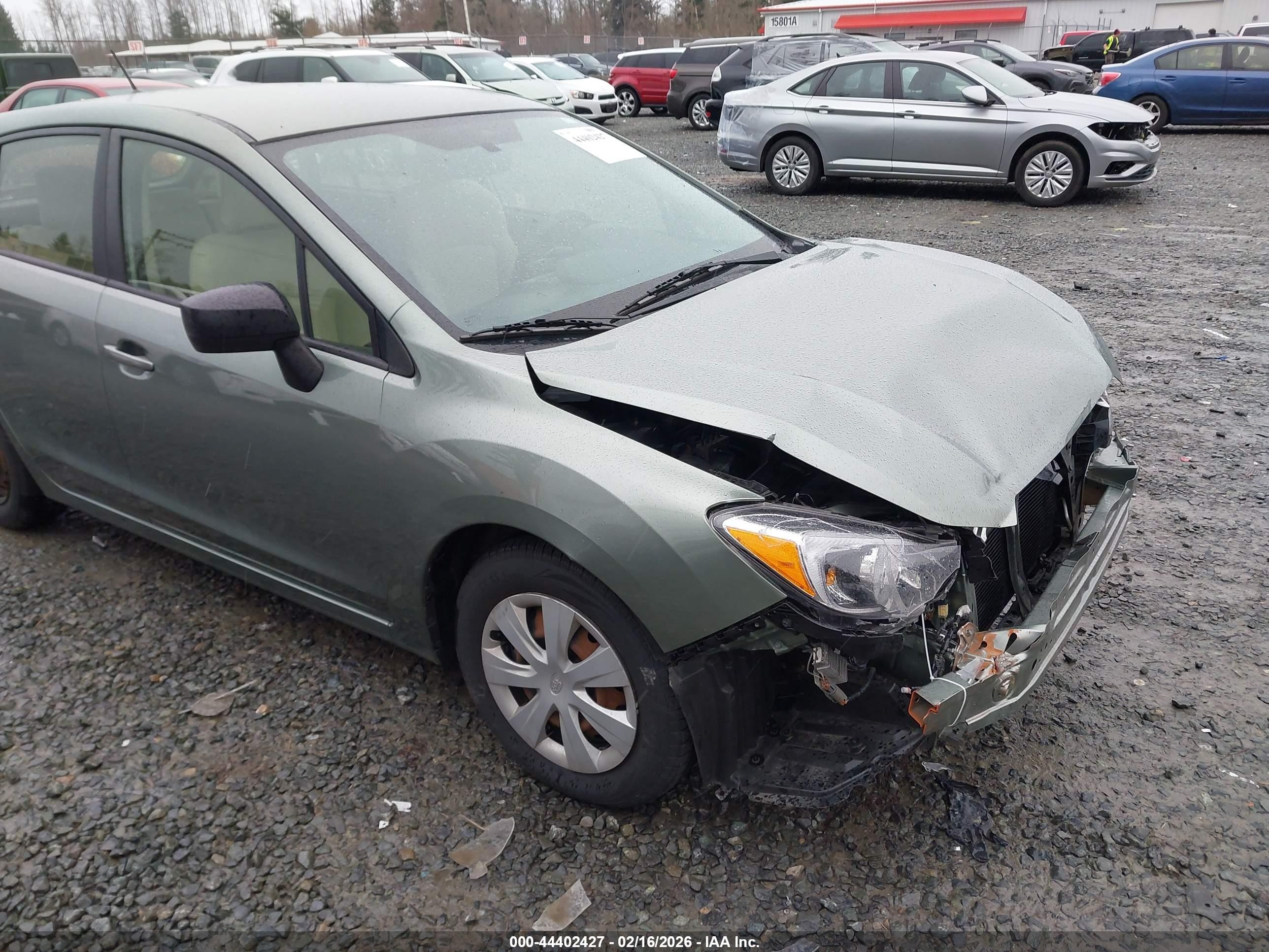 2015 Subaru Impreza 2.0i Green vin: JF1GPAA67FH210484