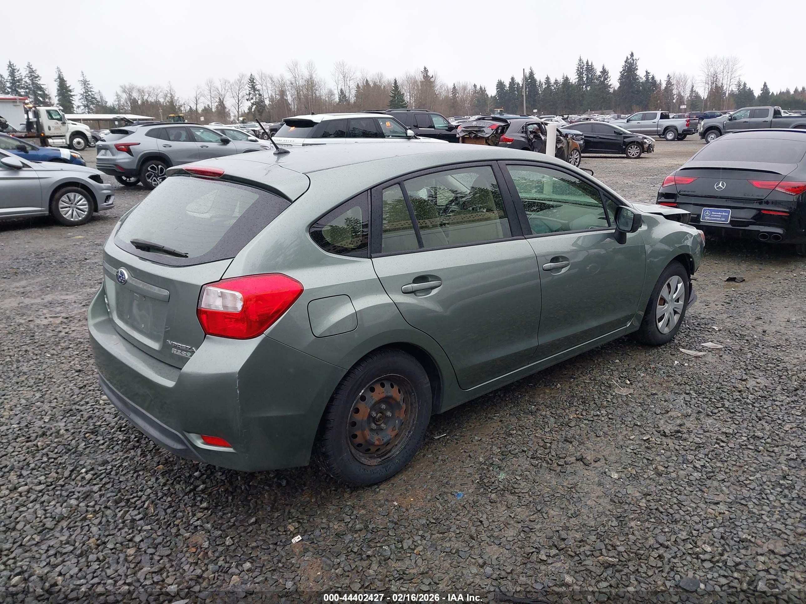 2015 Subaru Impreza 2.0i Green vin: JF1GPAA67FH210484