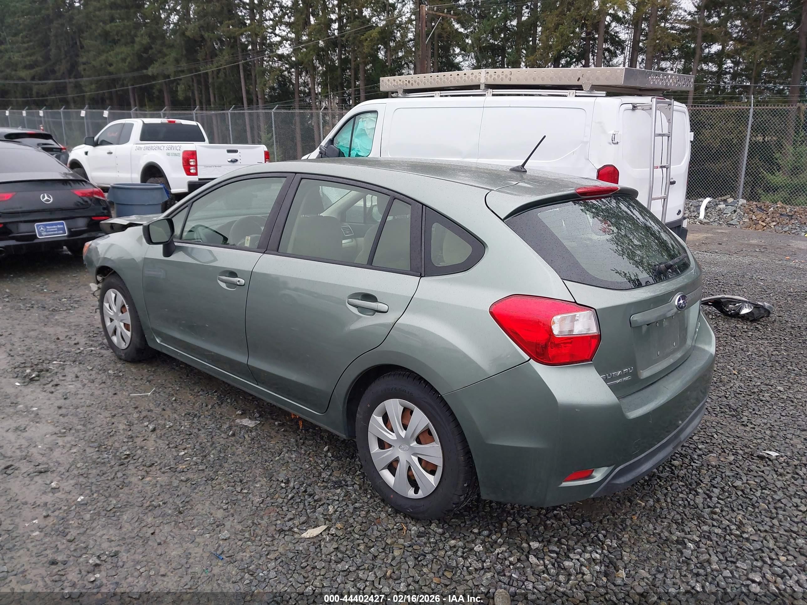 2015 Subaru Impreza 2.0i Green vin: JF1GPAA67FH210484