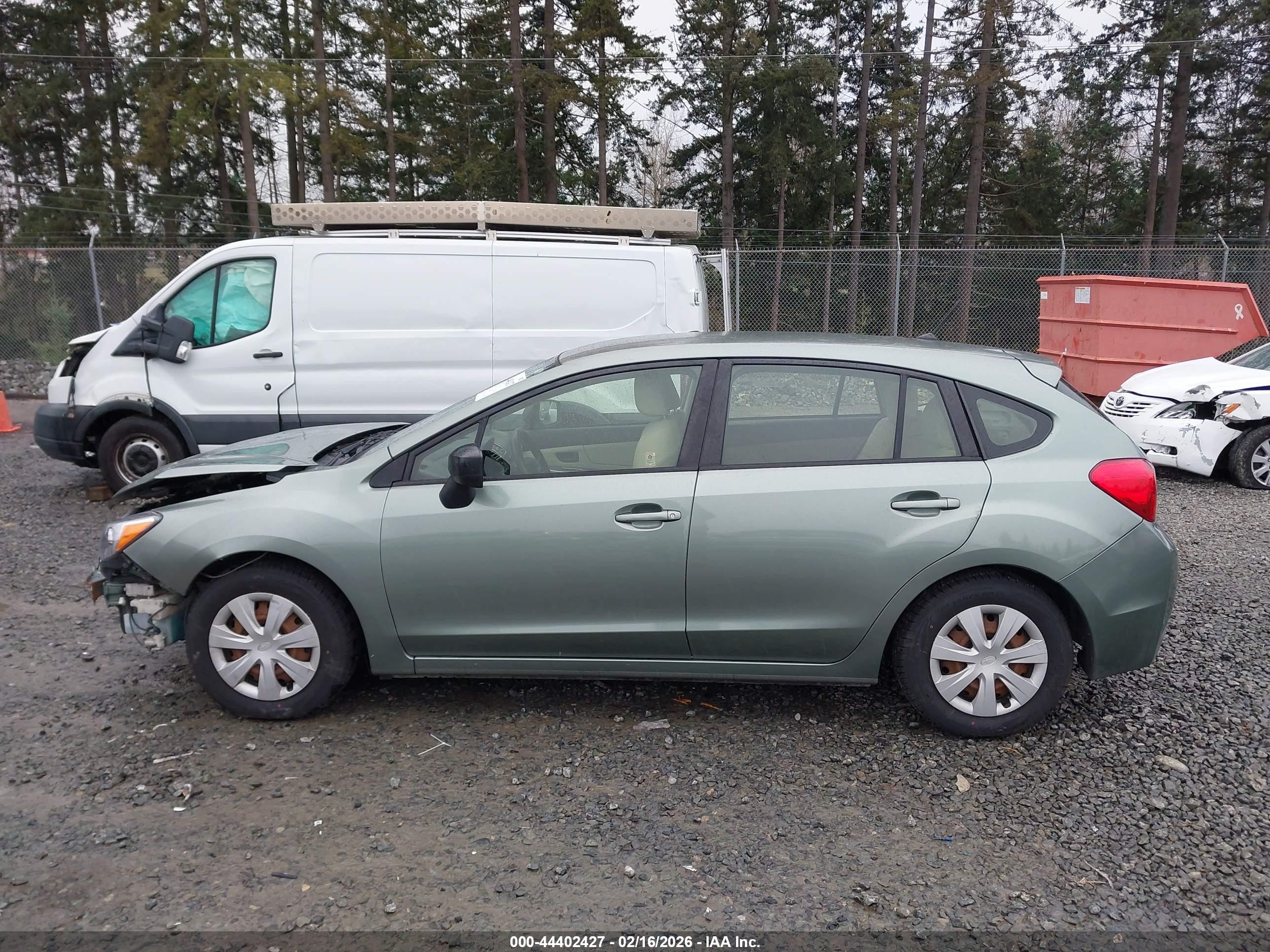 2015 Subaru Impreza 2.0i Green vin: JF1GPAA67FH210484
