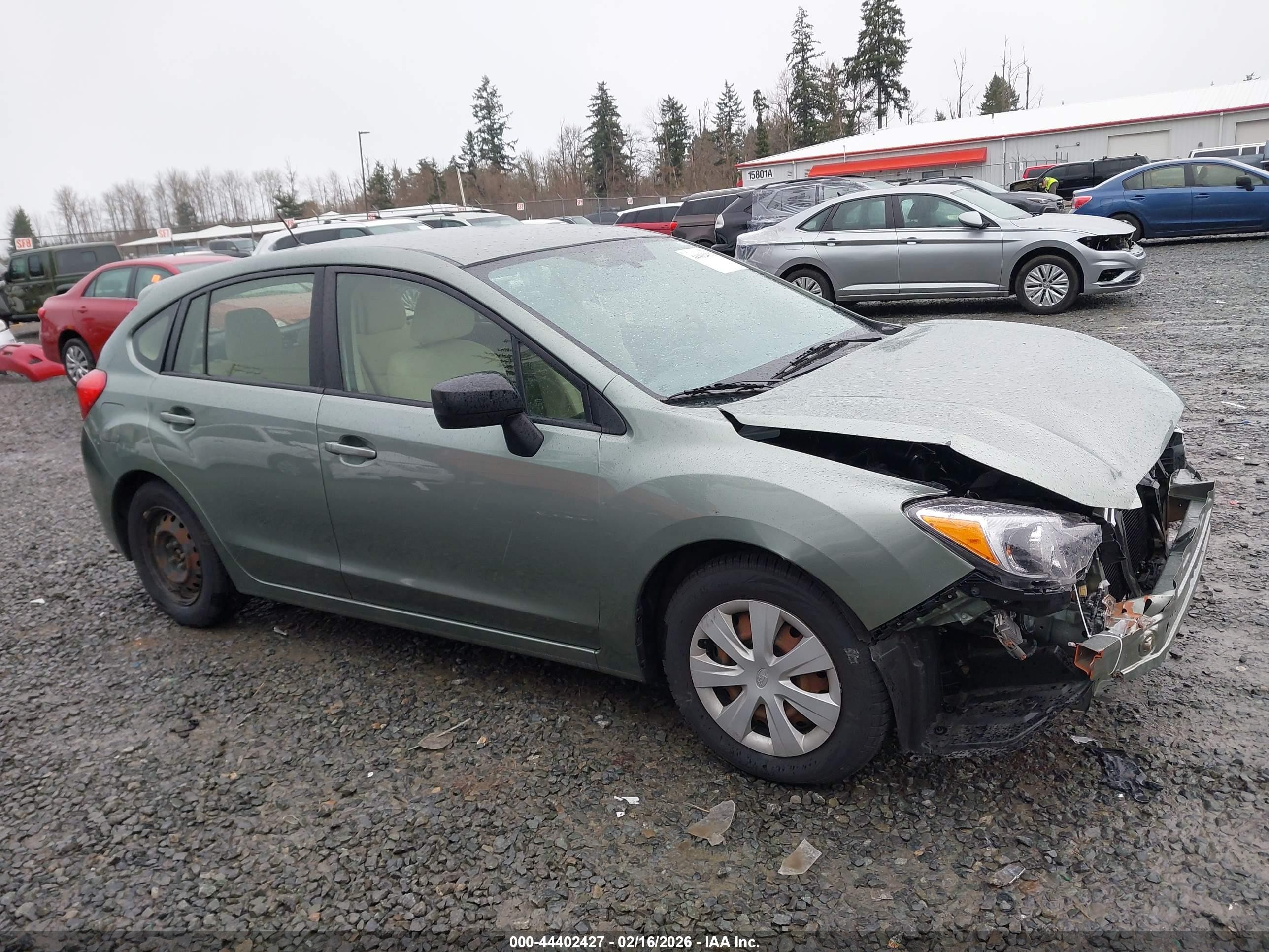2015 Subaru Impreza 2.0i Green vin: JF1GPAA67FH210484