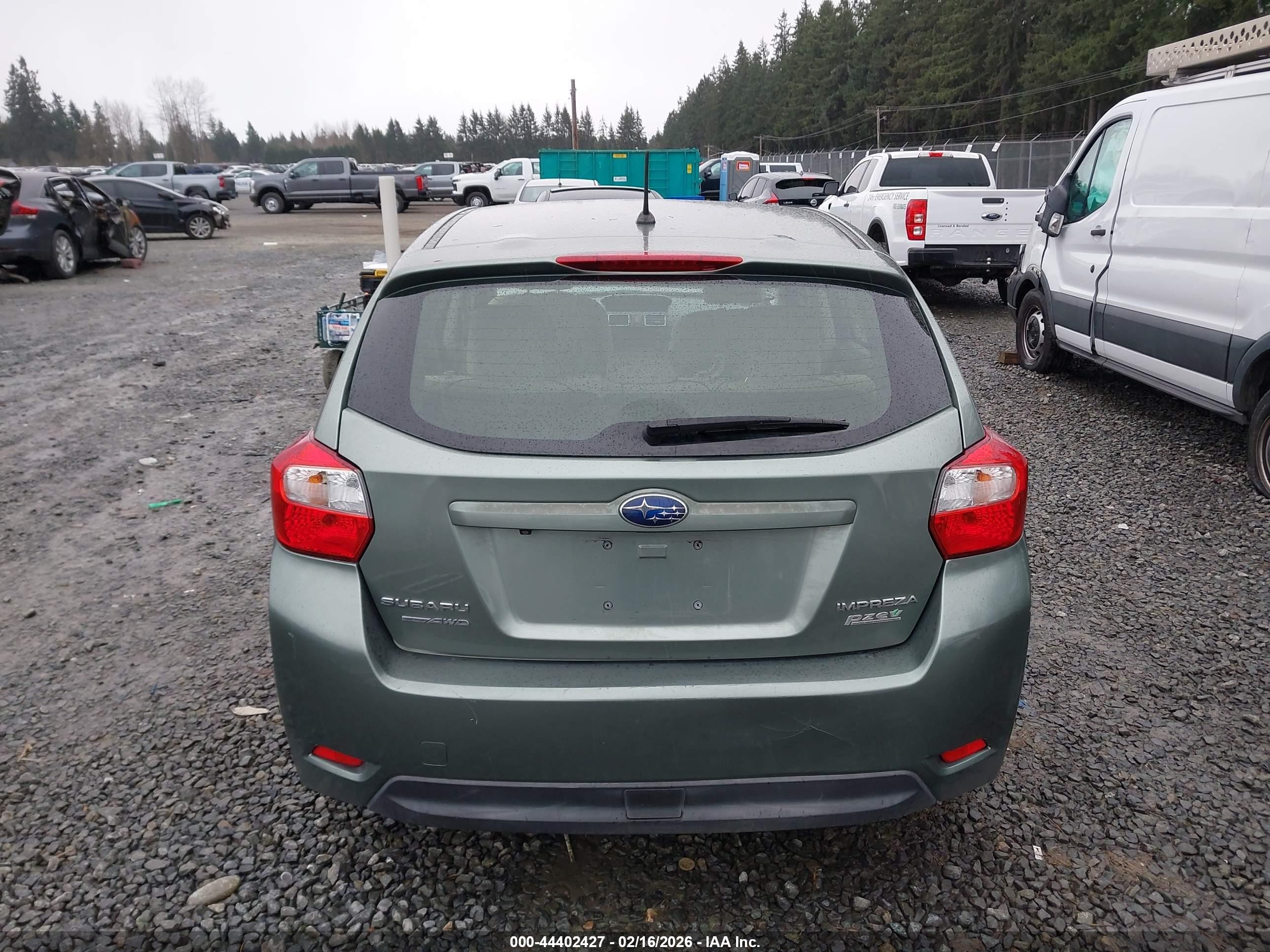 2015 Subaru Impreza 2.0i Green vin: JF1GPAA67FH210484