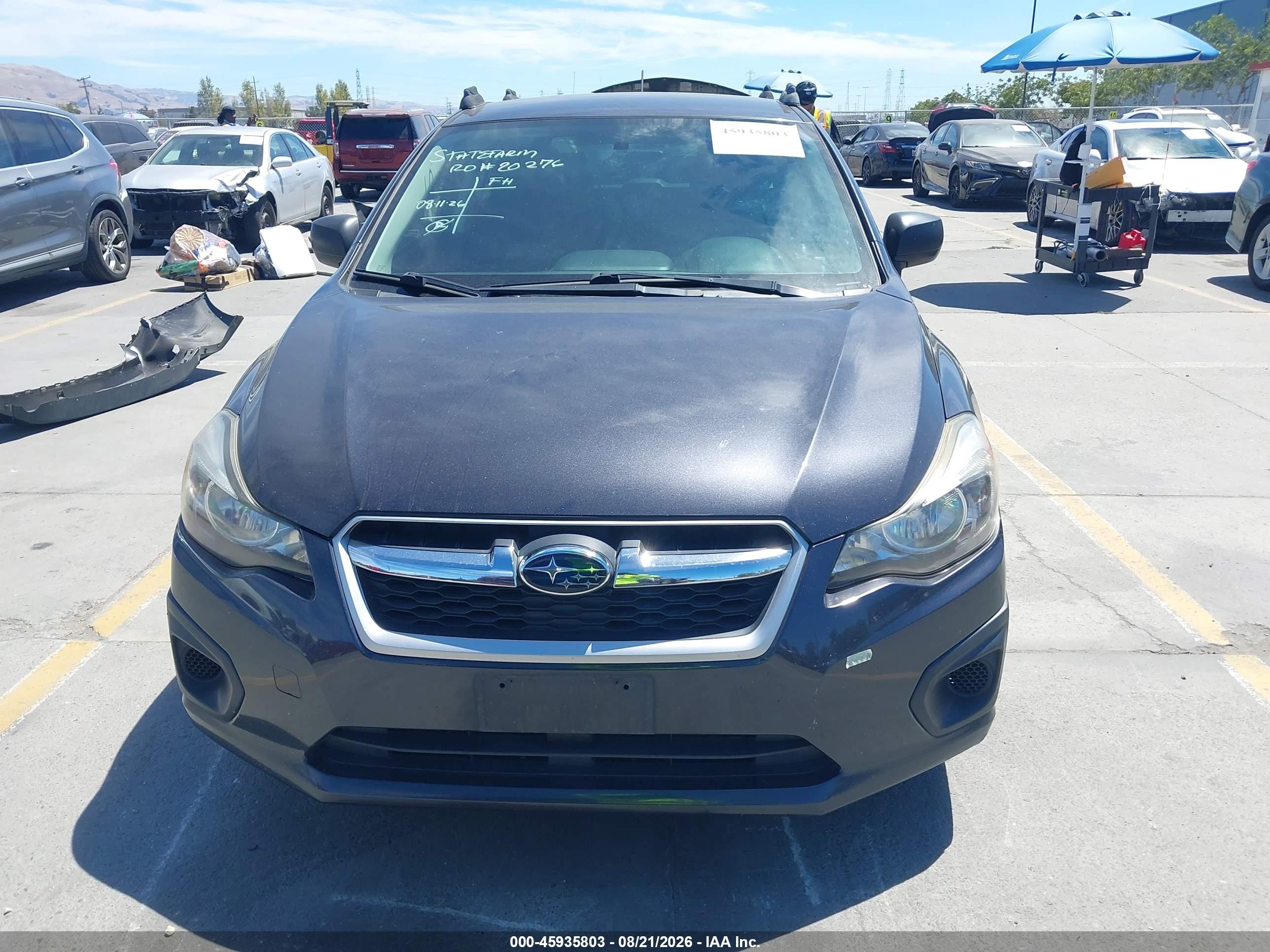 2012 Subaru Impreza 2.0i Gray vin: JF1GPAA68CH239259