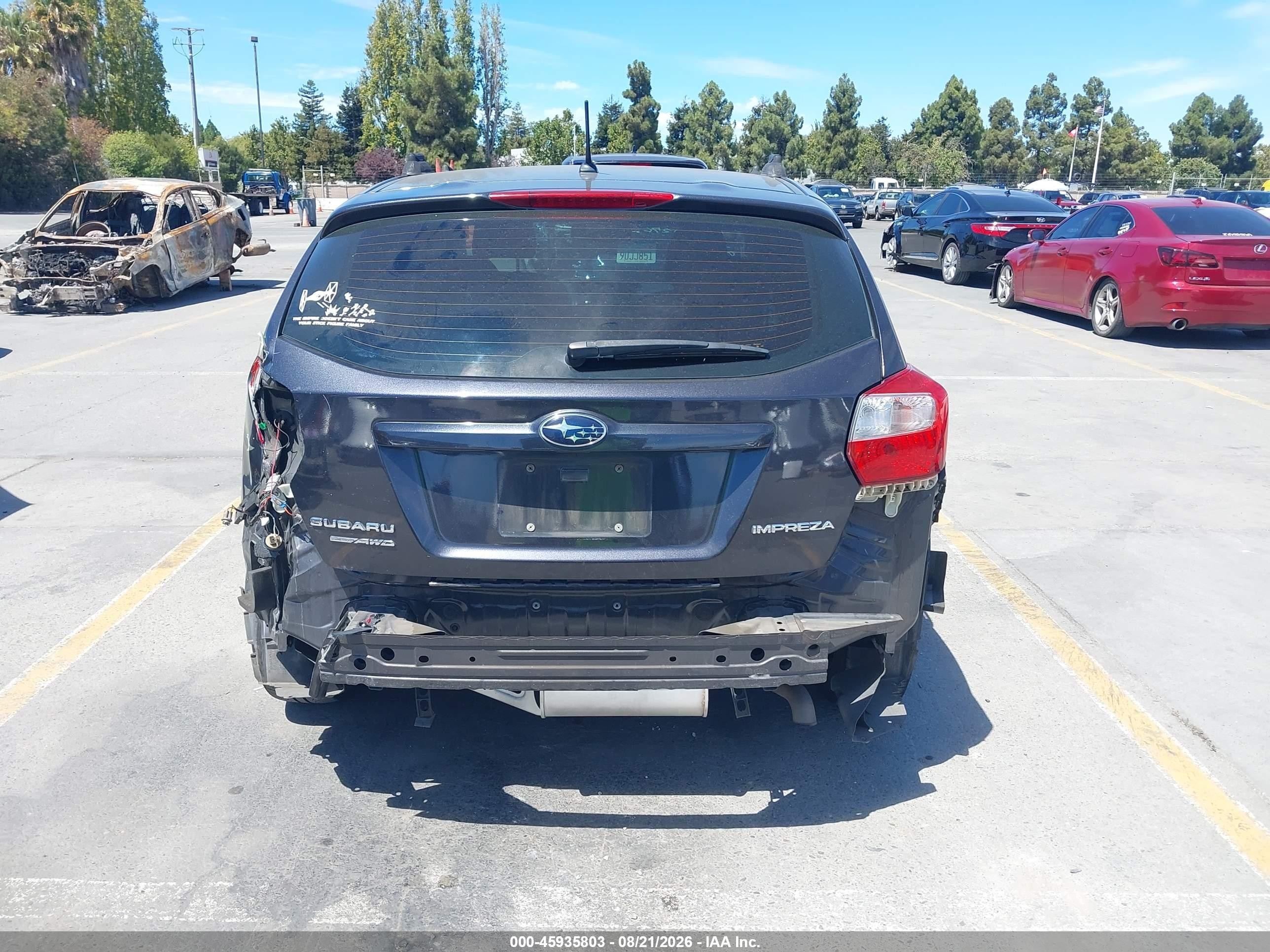 2012 Subaru Impreza 2.0i Gray vin: JF1GPAA68CH239259