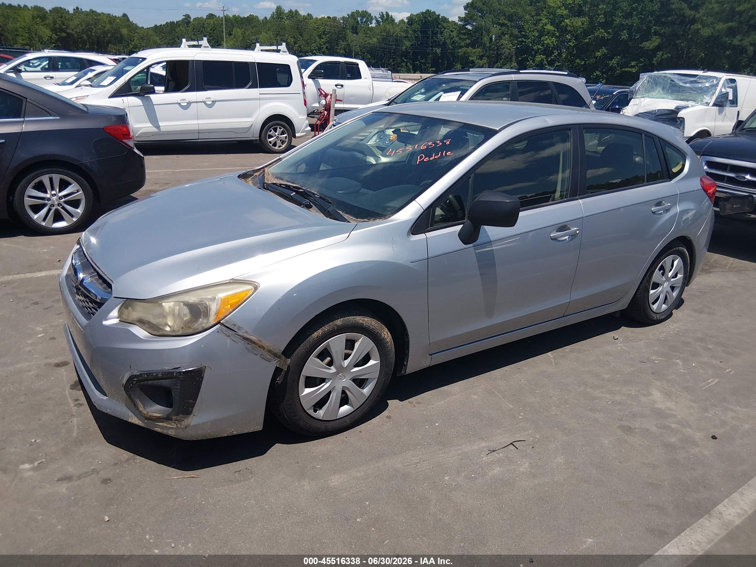 2013 Subaru Impreza 2.0i Silver vin: JF1GPAA68D2216200