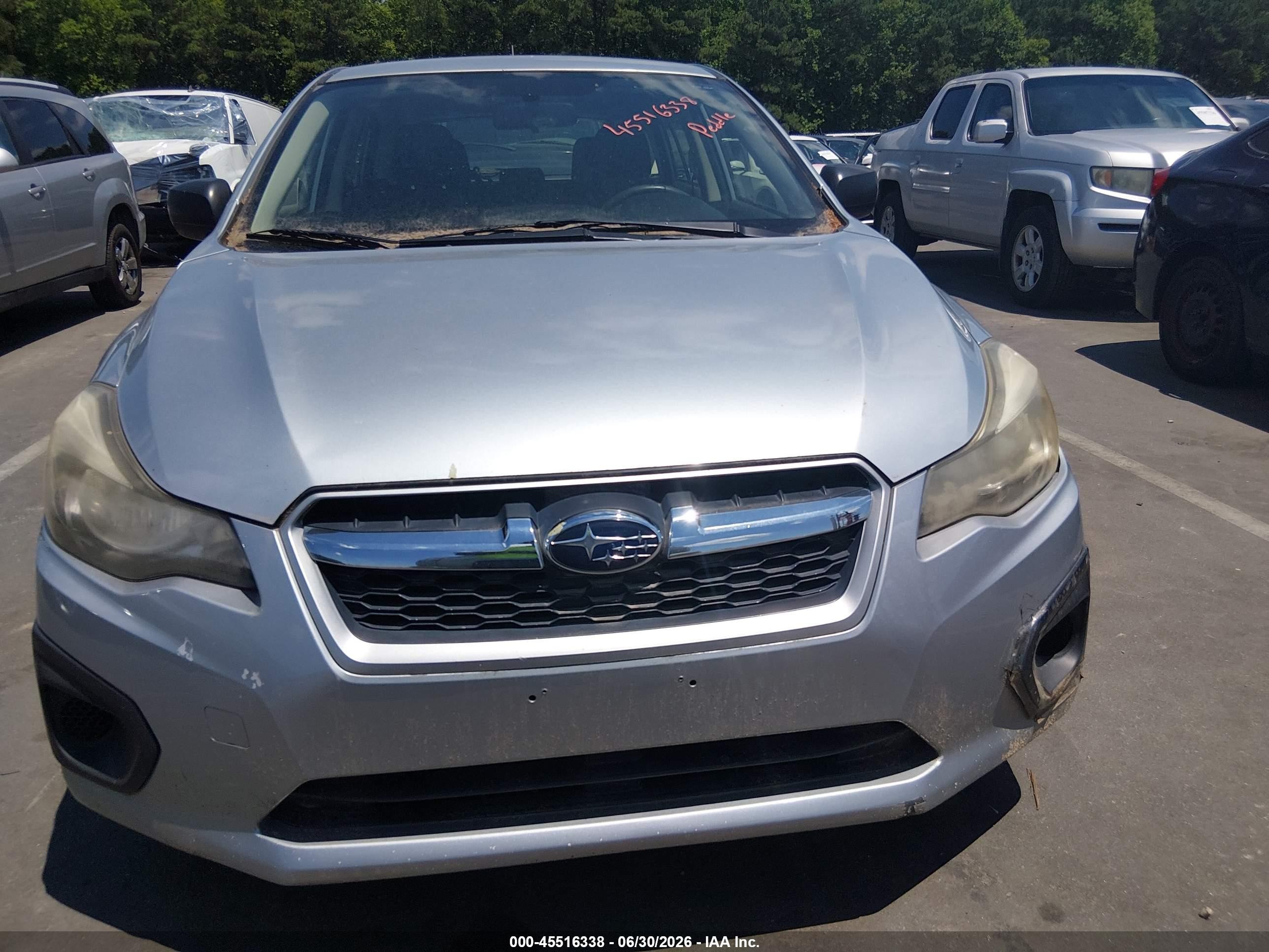 2013 Subaru Impreza 2.0i Silver vin: JF1GPAA68D2216200
